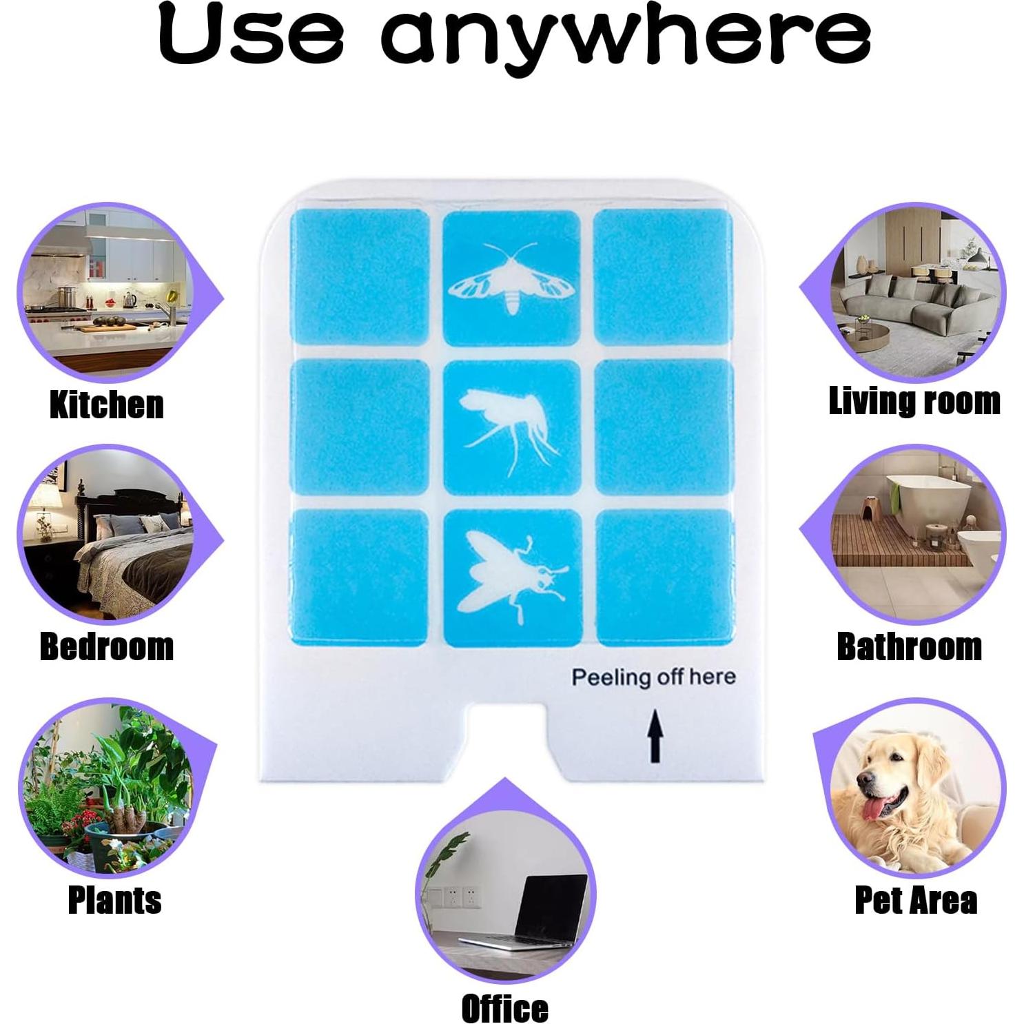 Trampa de Moscas Interior Kuxinage 6 Trampas + 8 Recargas Luz UV