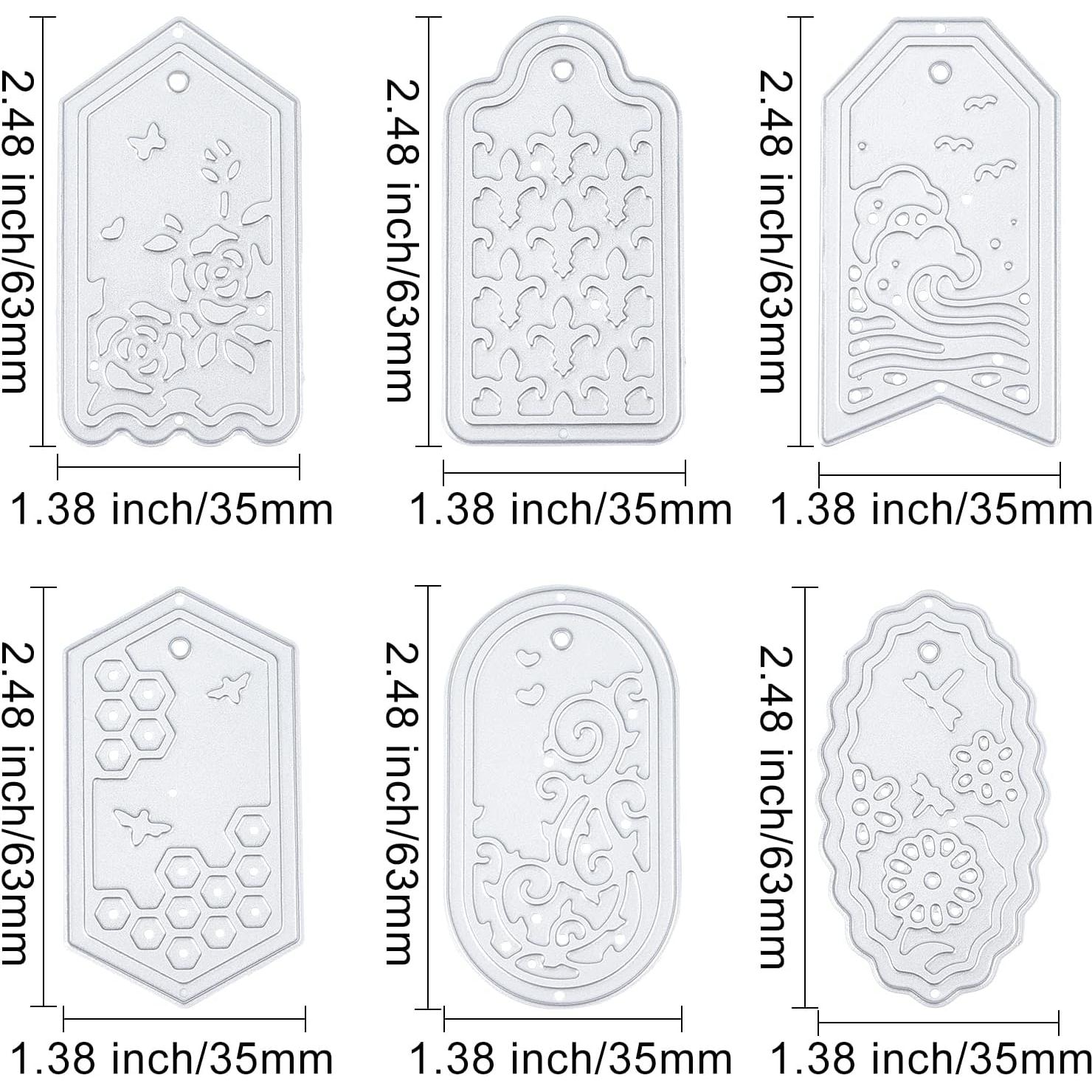 Troqueles de Corte de Etiquetas ORIGACH - 6 Piezas de Acero