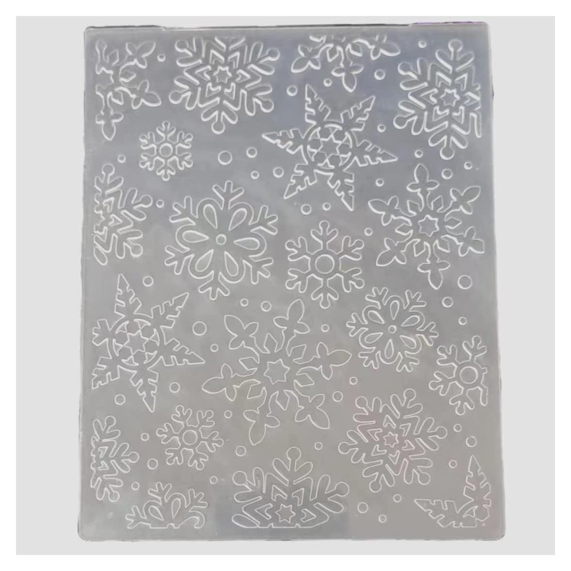 Carpeta de Relieve WJ 3D Copo de Nieve 12x15.5cm para Tarjetas DIY