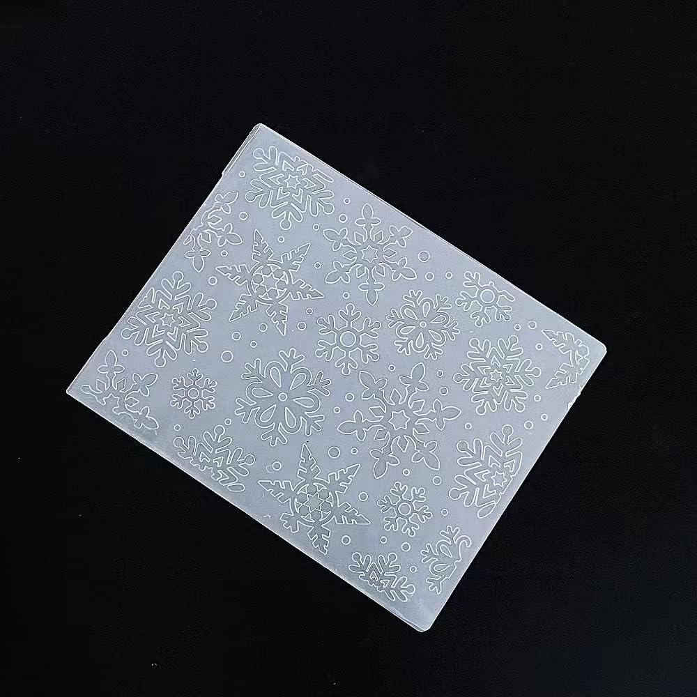 Carpeta de Relieve WJ 3D Copo de Nieve 12x15.5cm para Tarjetas DIY