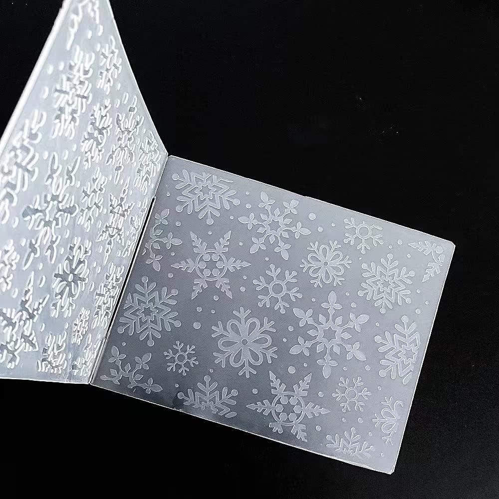 Carpeta de Relieve WJ 3D Copo de Nieve 12x15.5cm para Tarjetas DIY