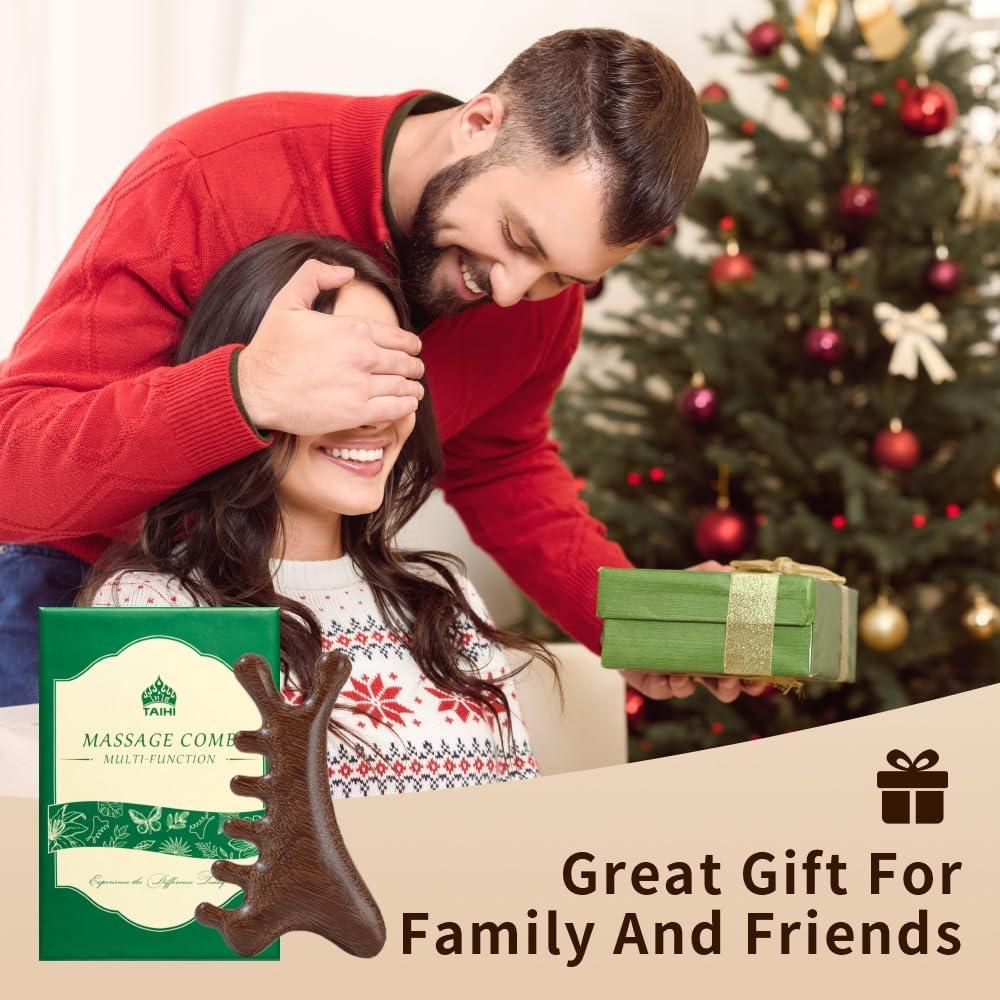 Masajeador de cuero cabelludo TAIHI de madera sándalo 6.48x9.98cm