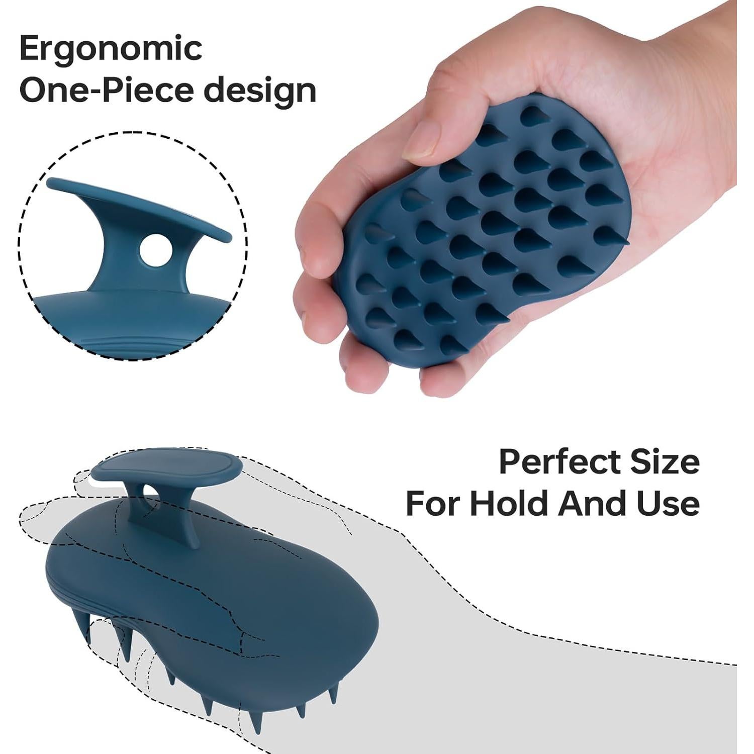 2 Piezas Cepillo Masajeador de Cuero Cabelludo PHOVSUV Silicona