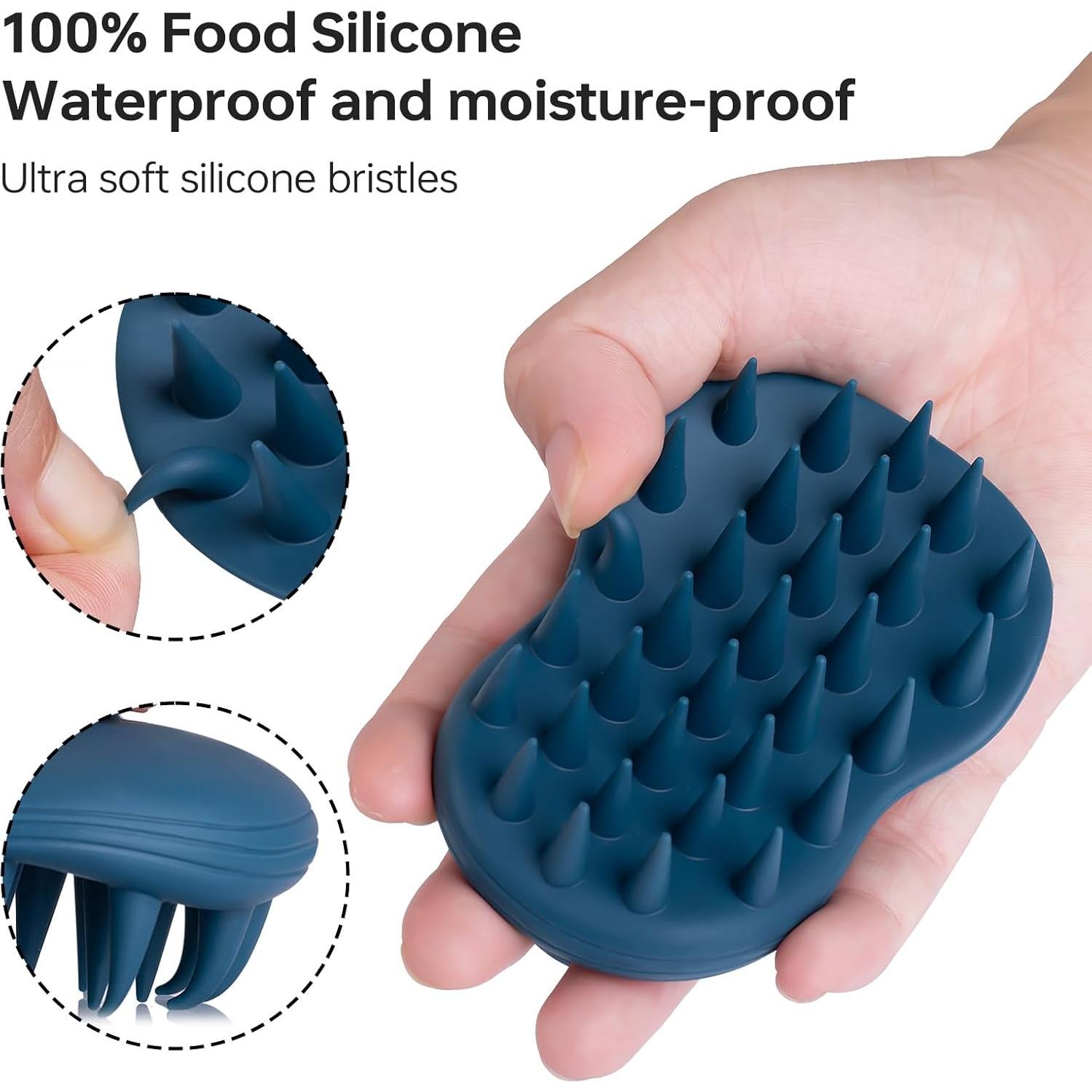 2 Piezas Cepillo Masajeador de Cuero Cabelludo PHOVSUV Silicona