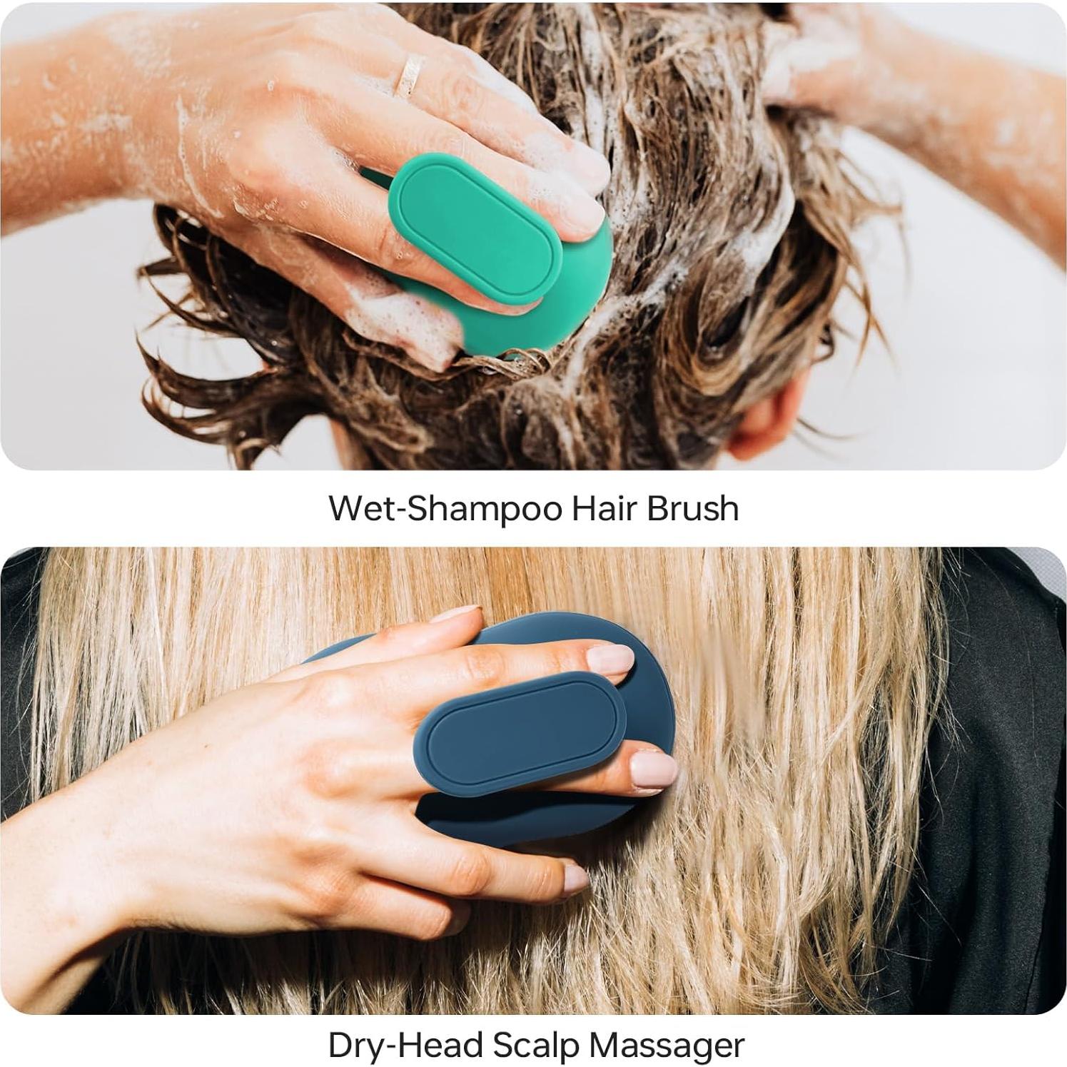 2 Piezas Cepillo Masajeador de Cuero Cabelludo PHOVSUV Silicona