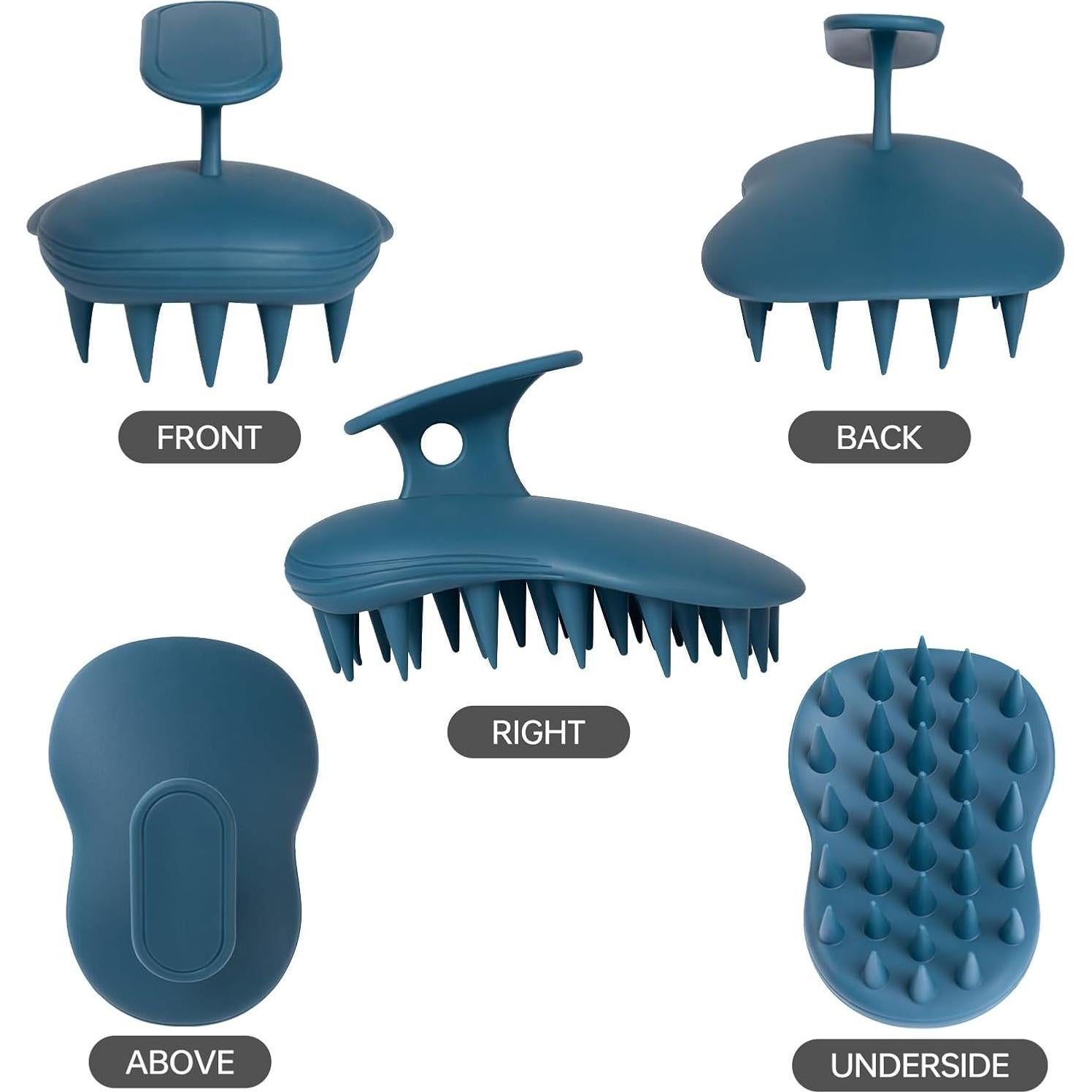 2 Piezas Cepillo Masajeador de Cuero Cabelludo PHOVSUV Silicona