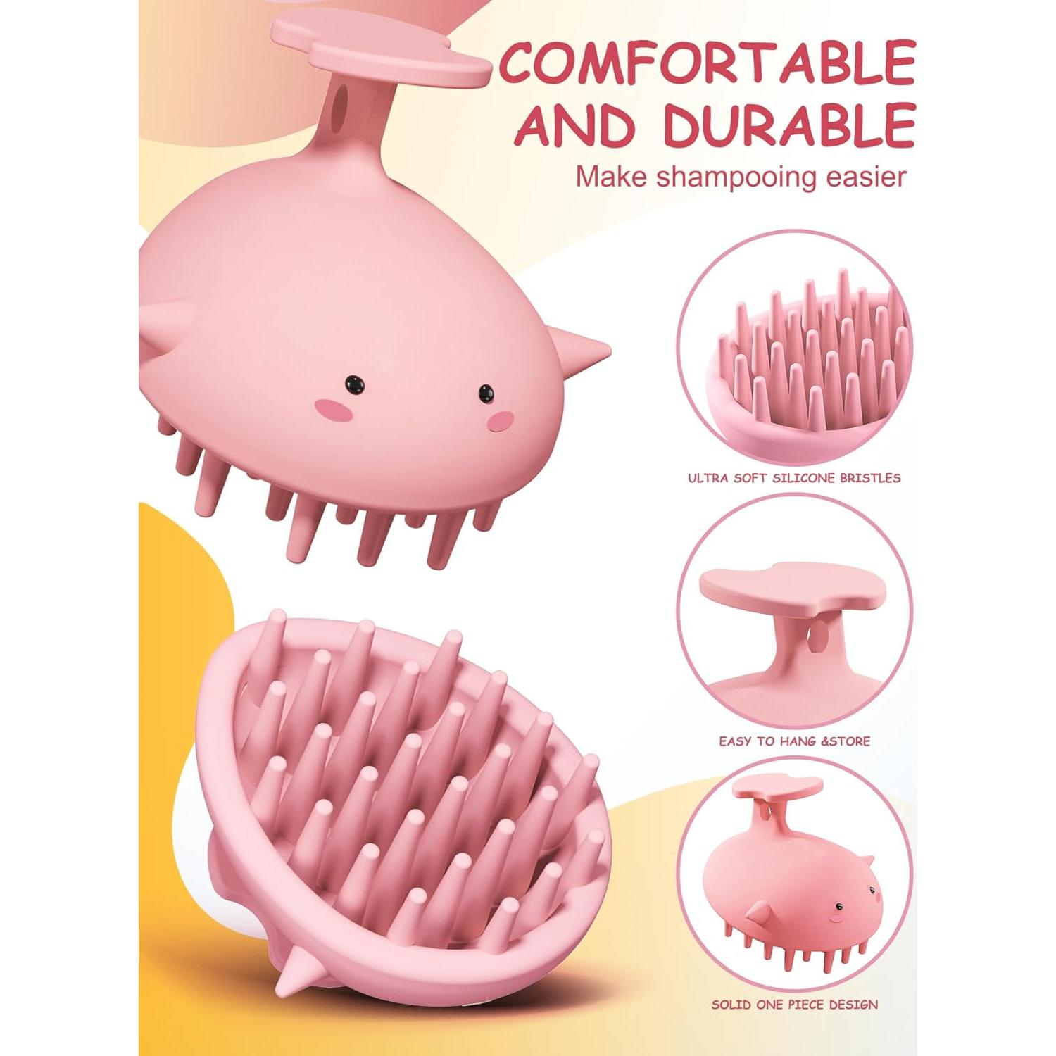 Cepillo de Champú BLAAROOM Rosa para Crecimiento Cabello y Masaje