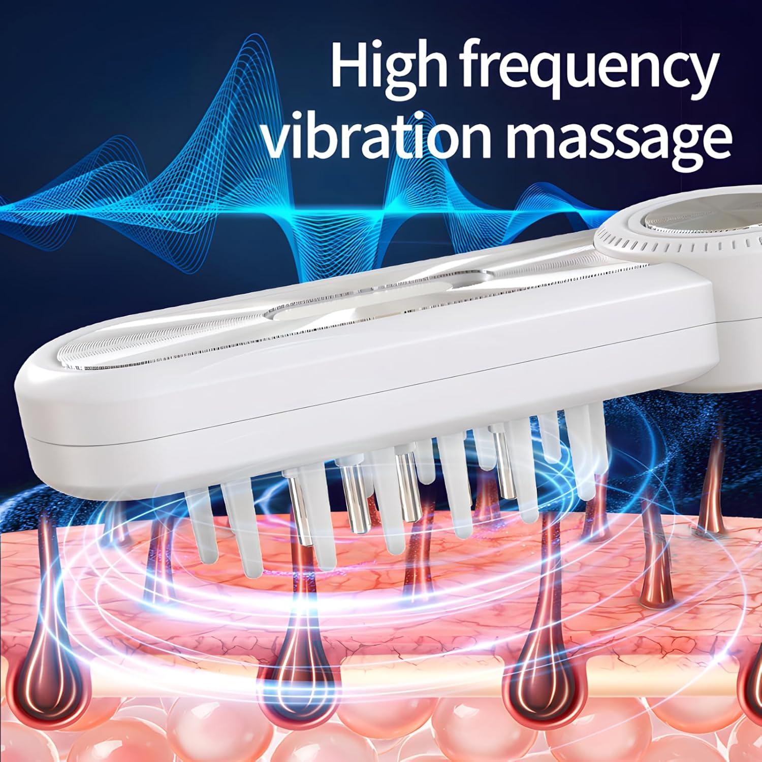 Aplicador de Aceite para Cabello LIUQIJIA 2-en-1 Masajeador Blanco