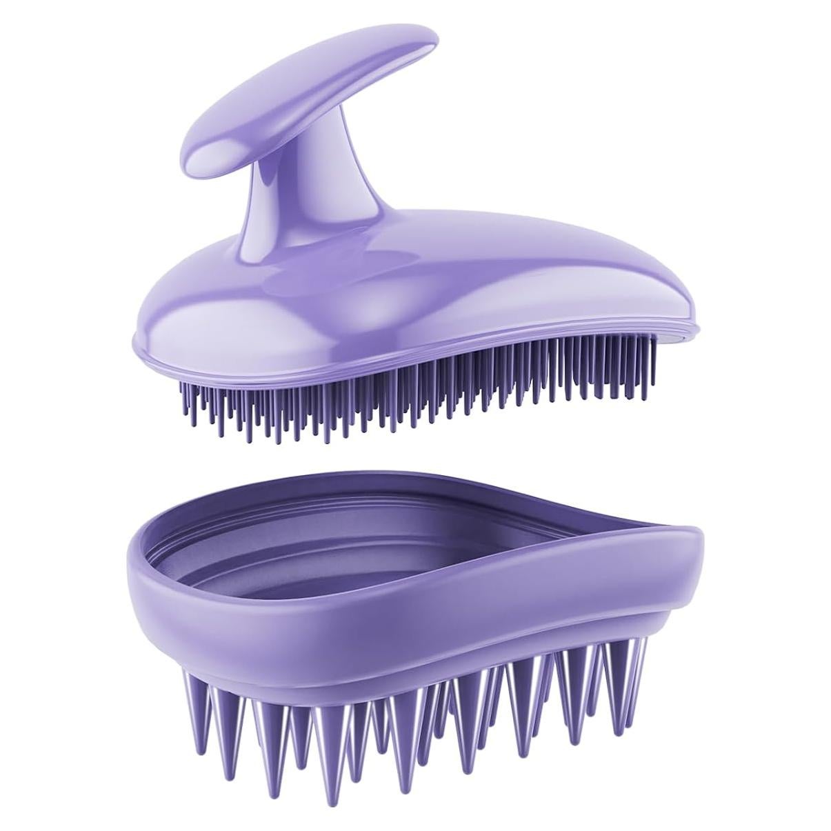 Cepillo de Masaje para Cuero Cabelludo Rebex 2-en-1 Púrpura
