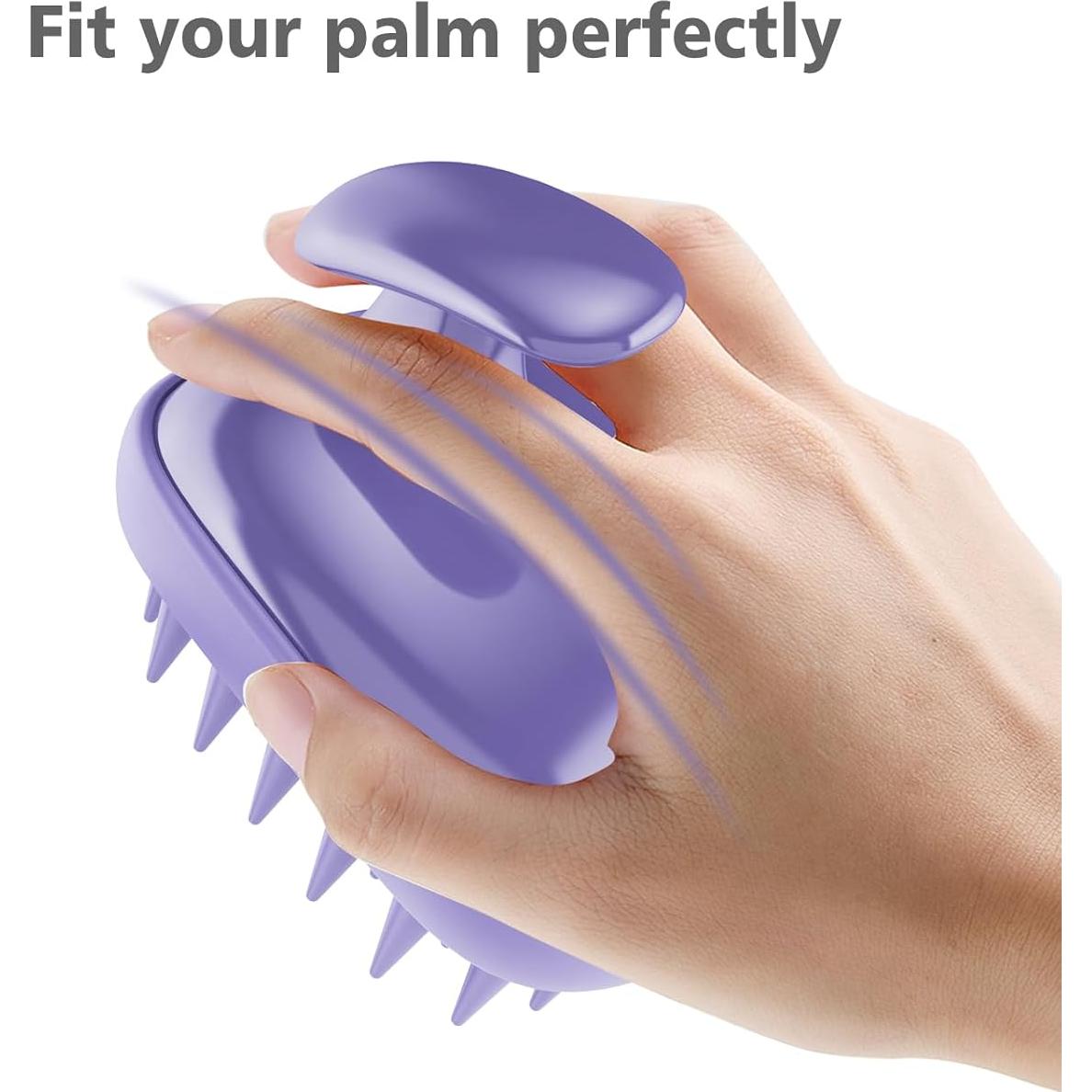 Cepillo de Masaje para Cuero Cabelludo Rebex 2-en-1 Púrpura