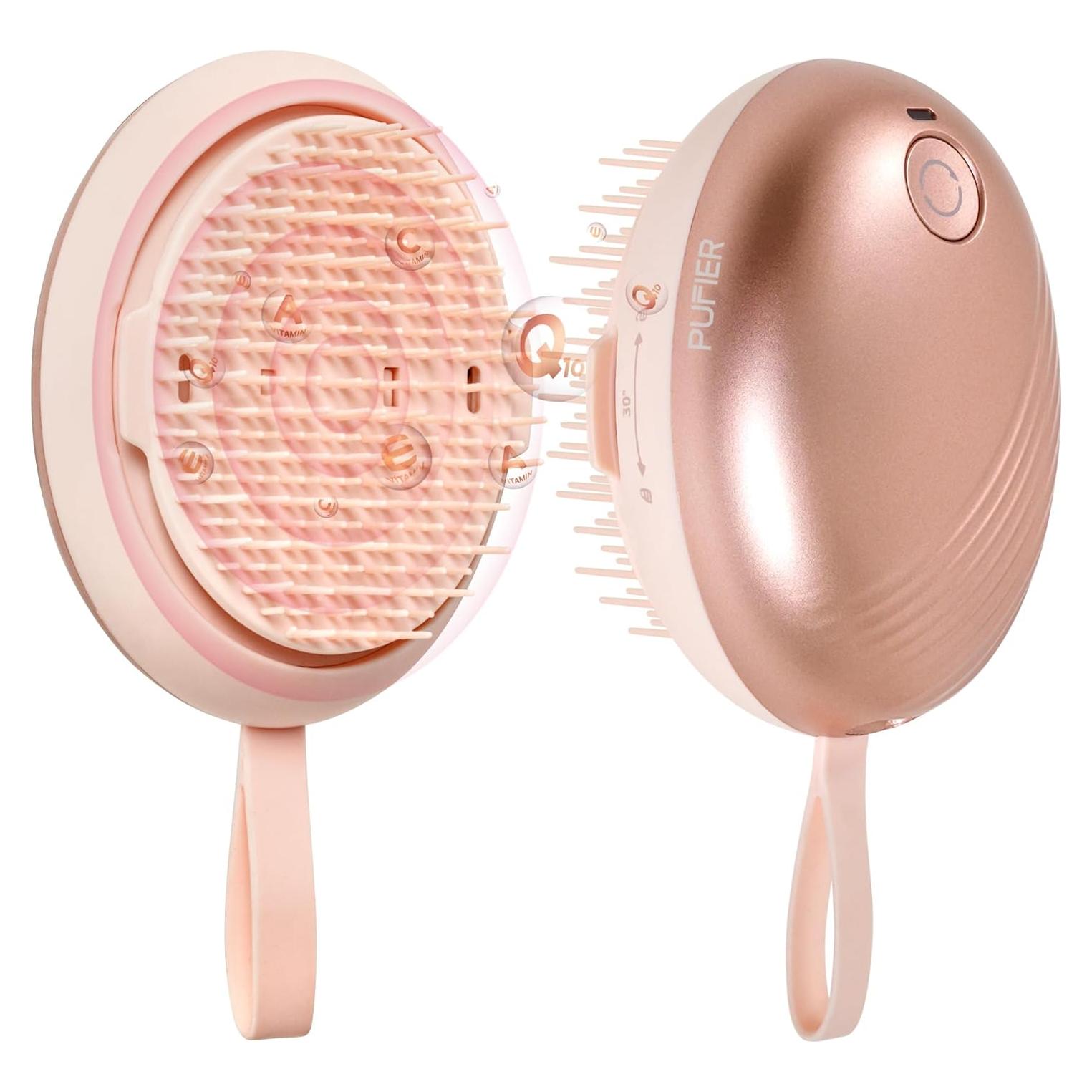 Masajeador Eléctrico de Cuero Cabelludo Rosa - Recargable con Aniones