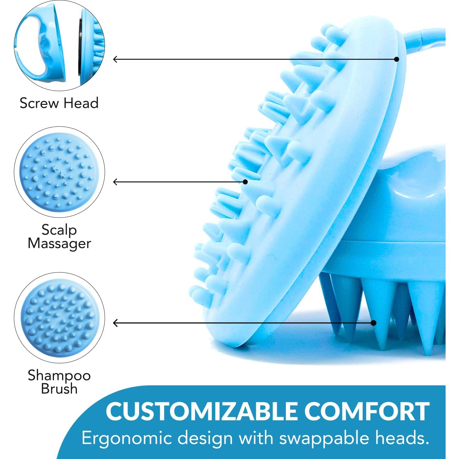 Masajeador de cuero cabelludo Flathead con cepillo de champú