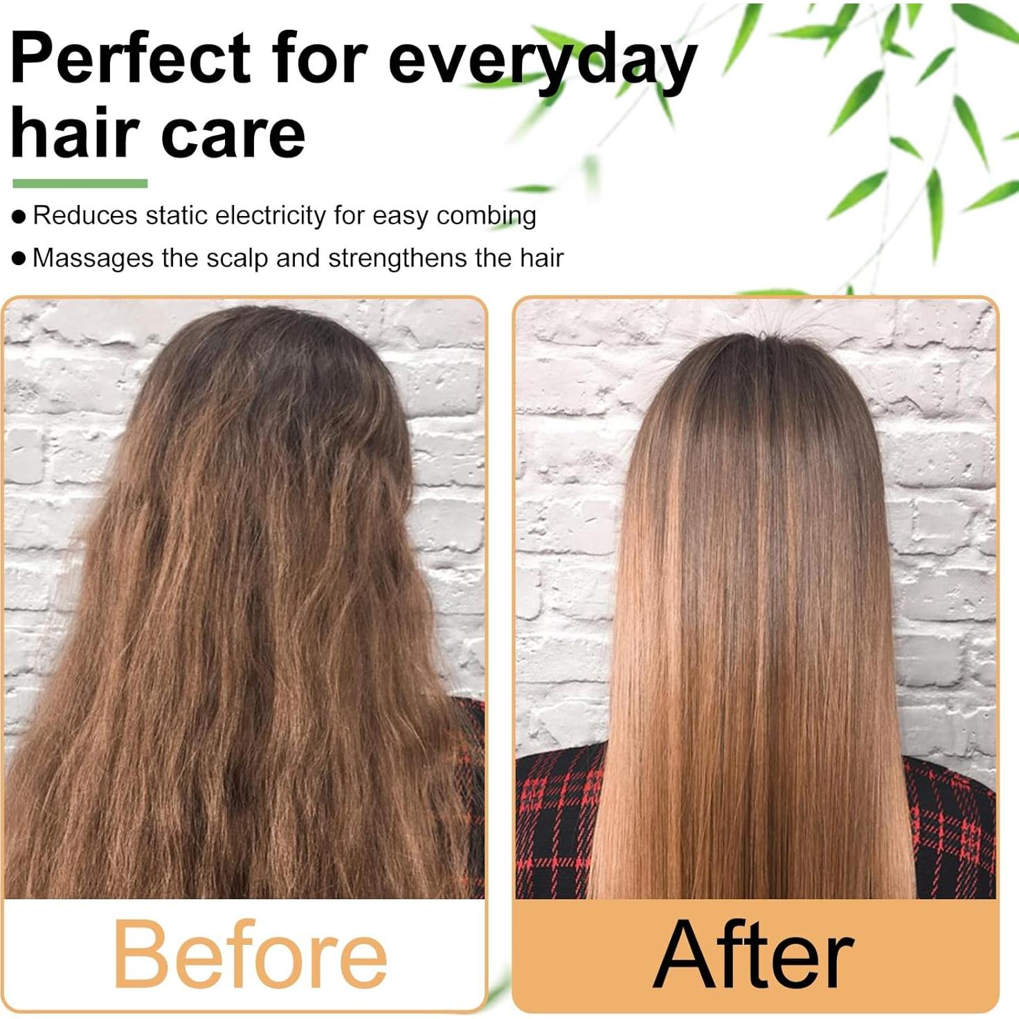 Cepillo de Pelo de Madera Natural Alments 10.8cm Antiestático