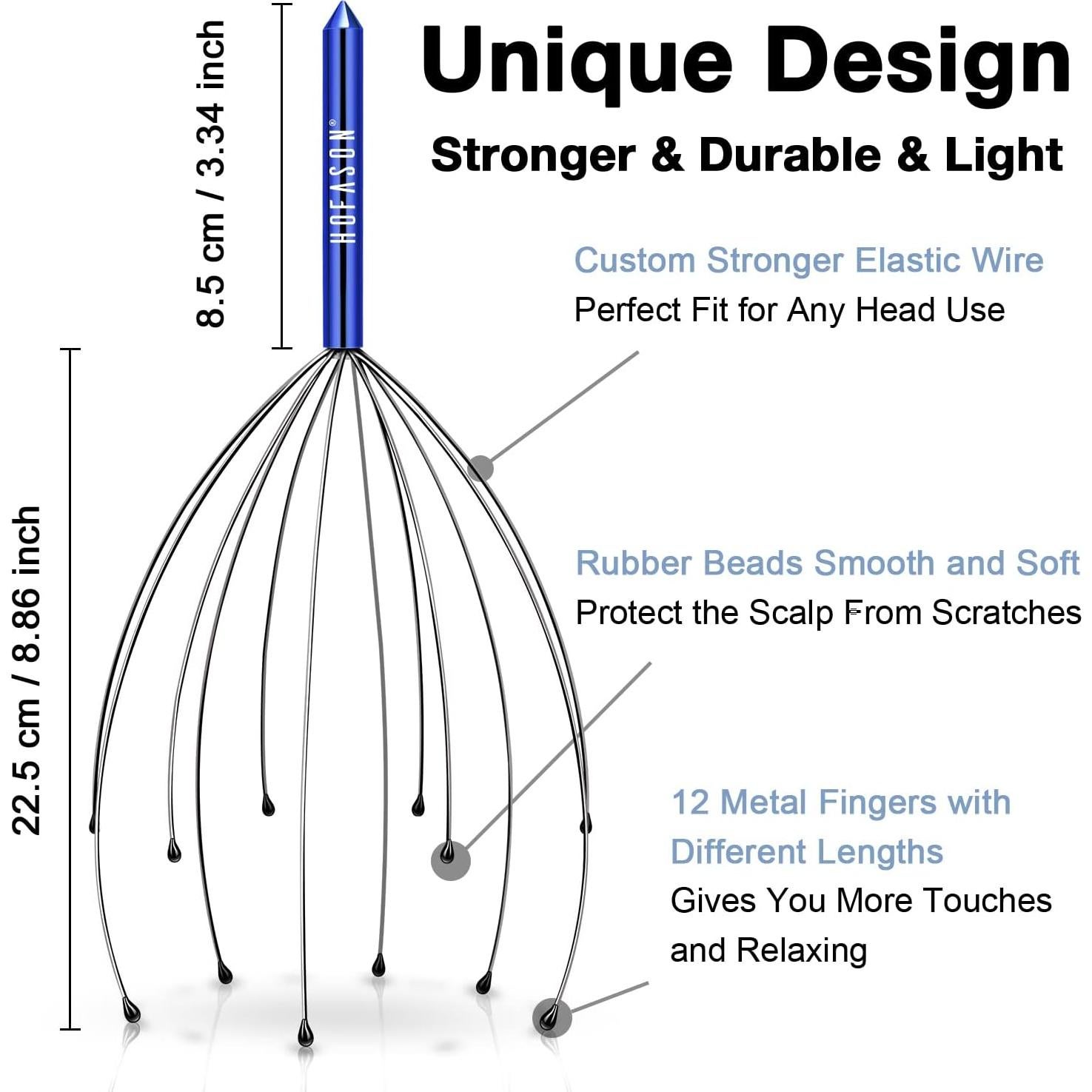 Masajeador de Cuero Cabelludo HOFASON - 4 Colores, 108g