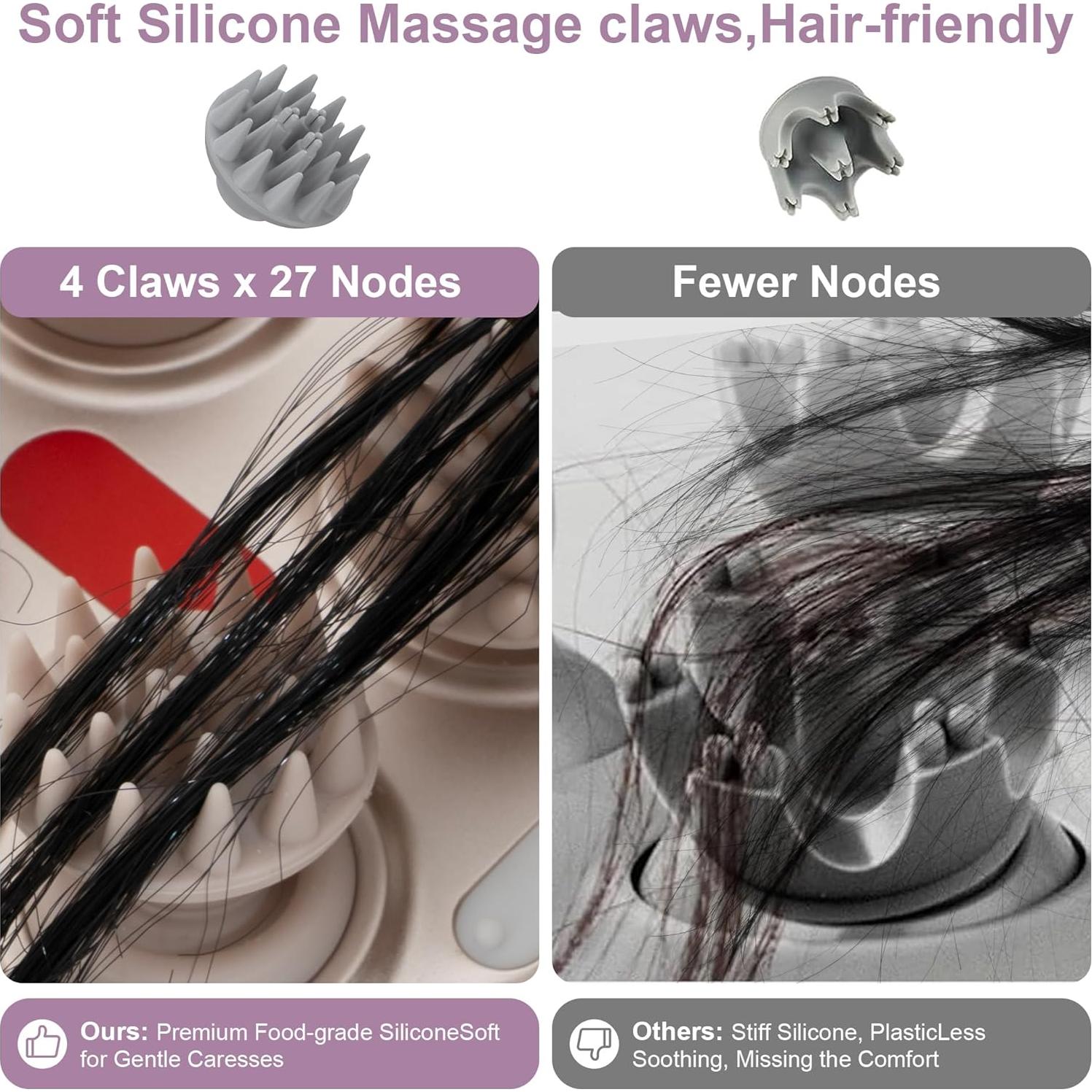 Masajeador Eléctrico para Cuero Cabelludo AIBOKEE Oro IPX7