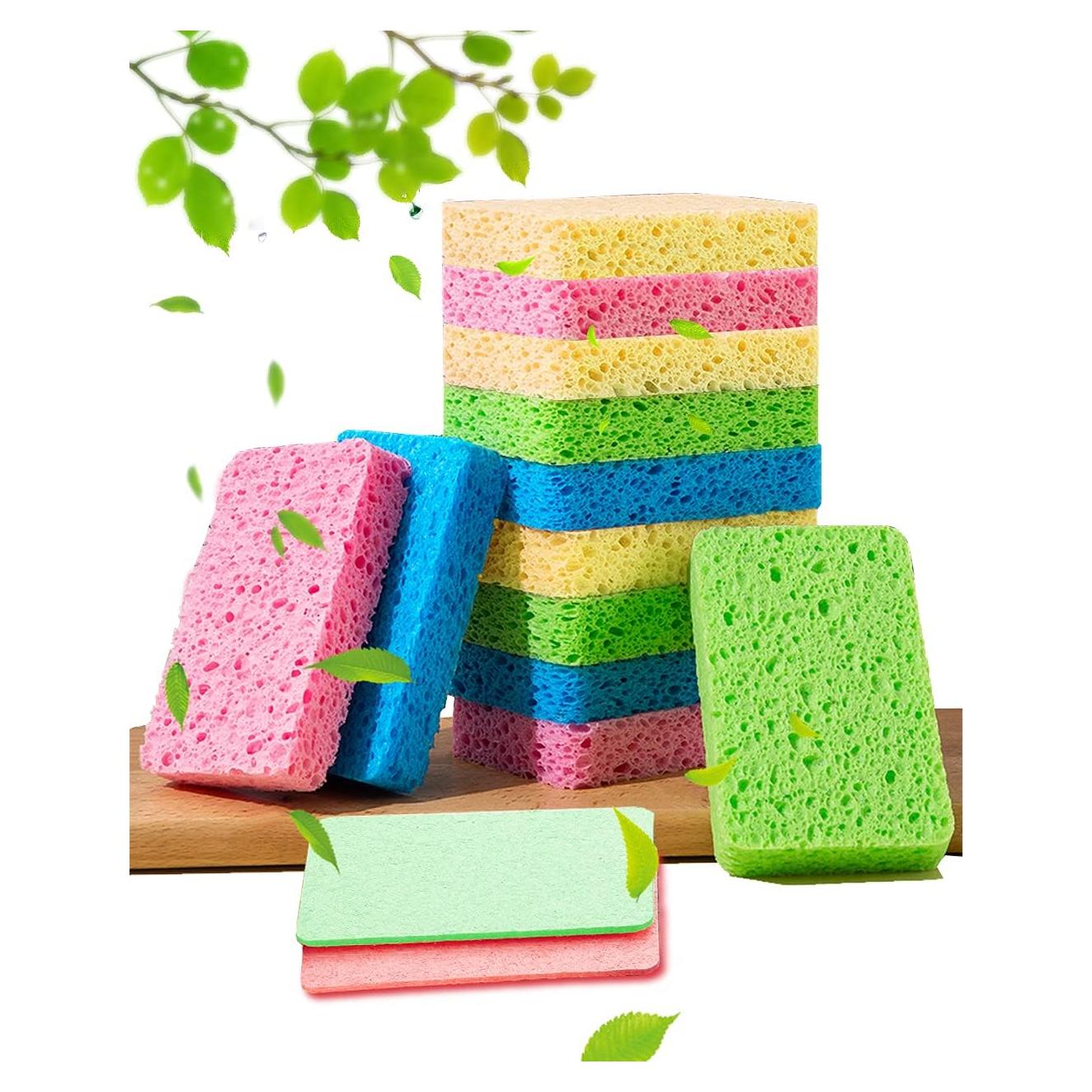 Esponjas de Cocina METUUTER 12 Piezas Celulosa No Rascante