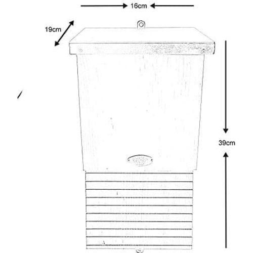 Casa para Murciélagos Esschert Design NKVM 40x16.5x19.1cm