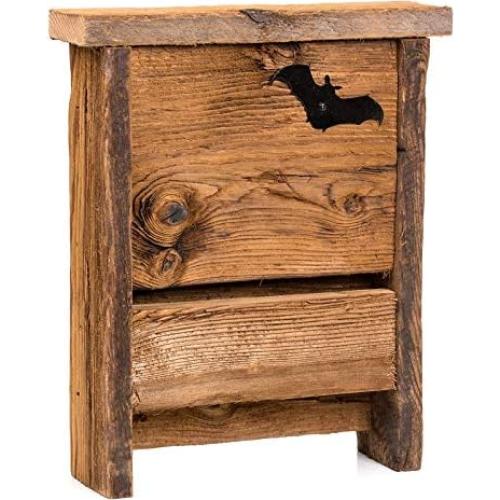 Casa de Murciélagos de Madera Reciclada Amish 39.37 cm