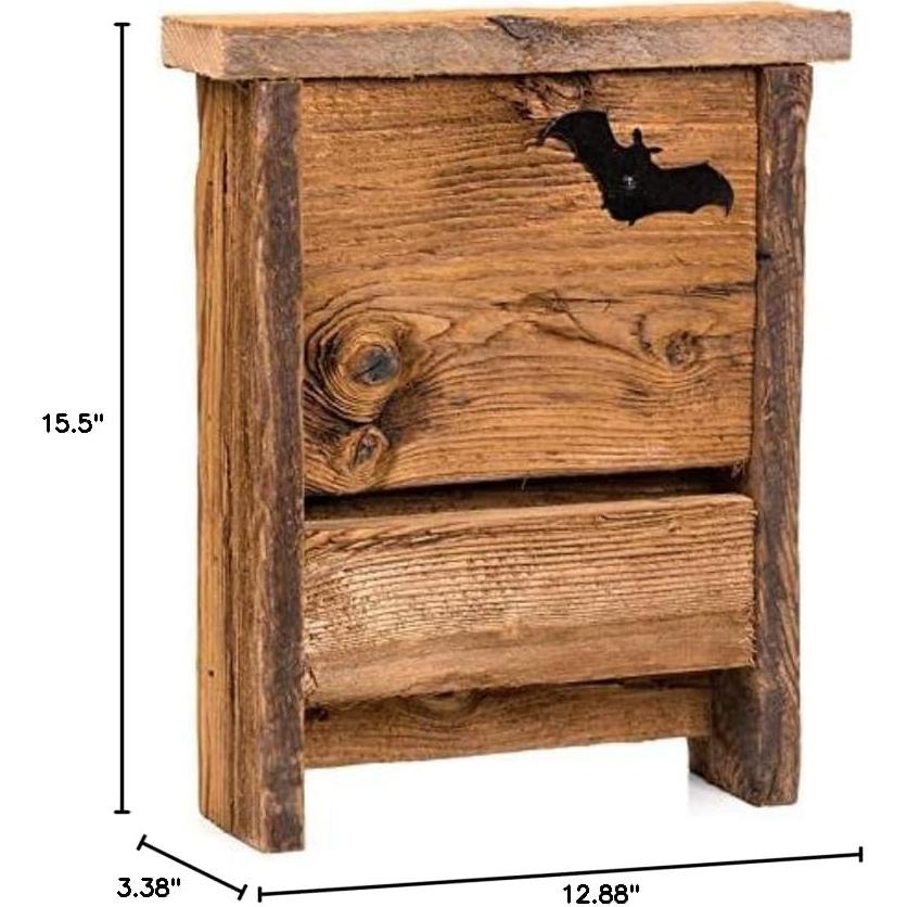 Casa de Murciélagos de Madera Reciclada Amish 39.37 cm