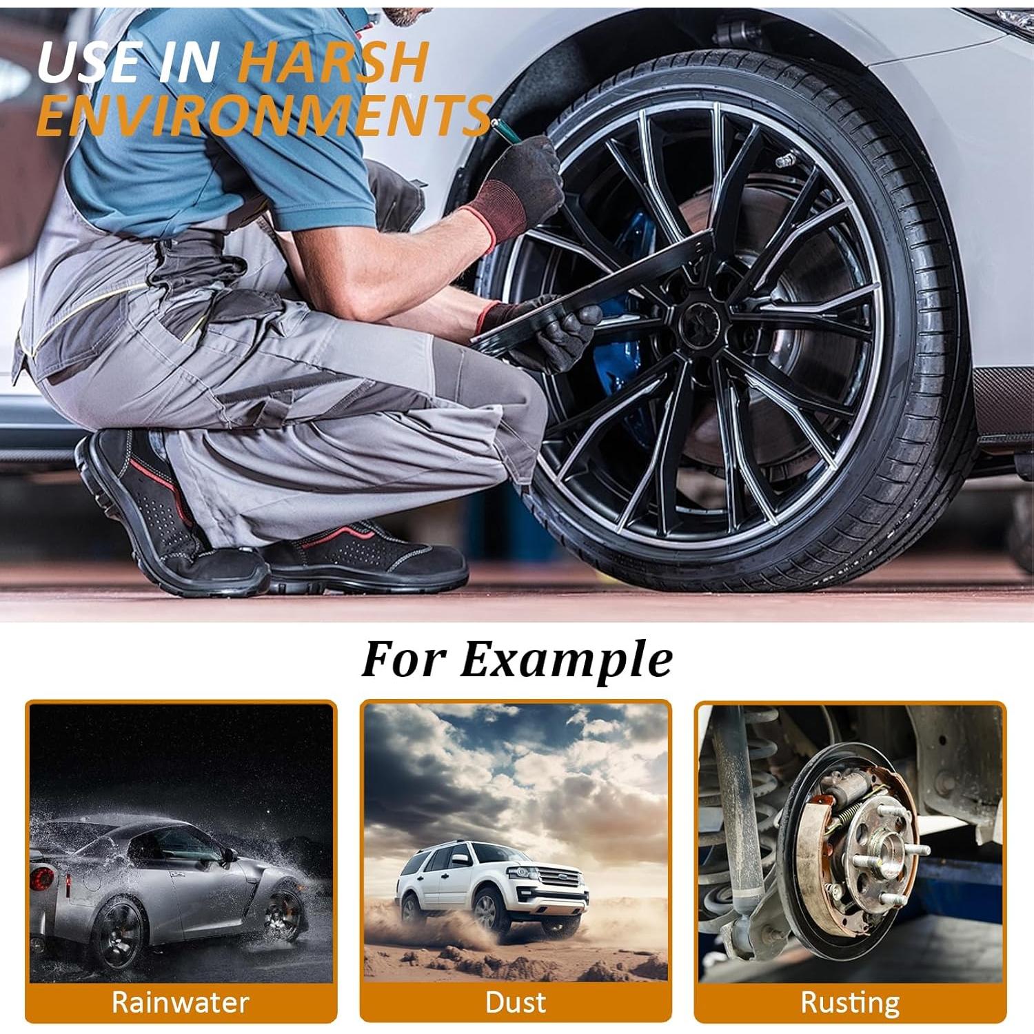 Cubiertas de Tuercas de Rueda 17mm vvag - 20 Pcs Negro