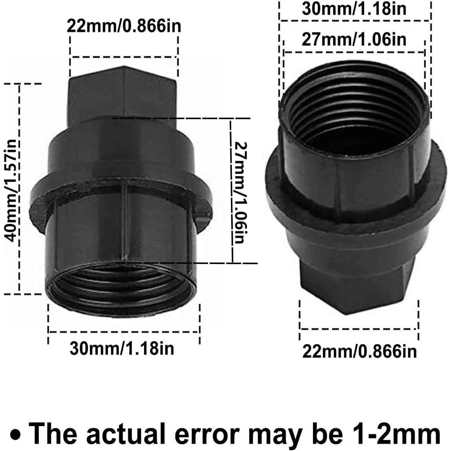 32 Cubiertas de Tuercas de Rueda OSCTAUS 22mm Hexagonal