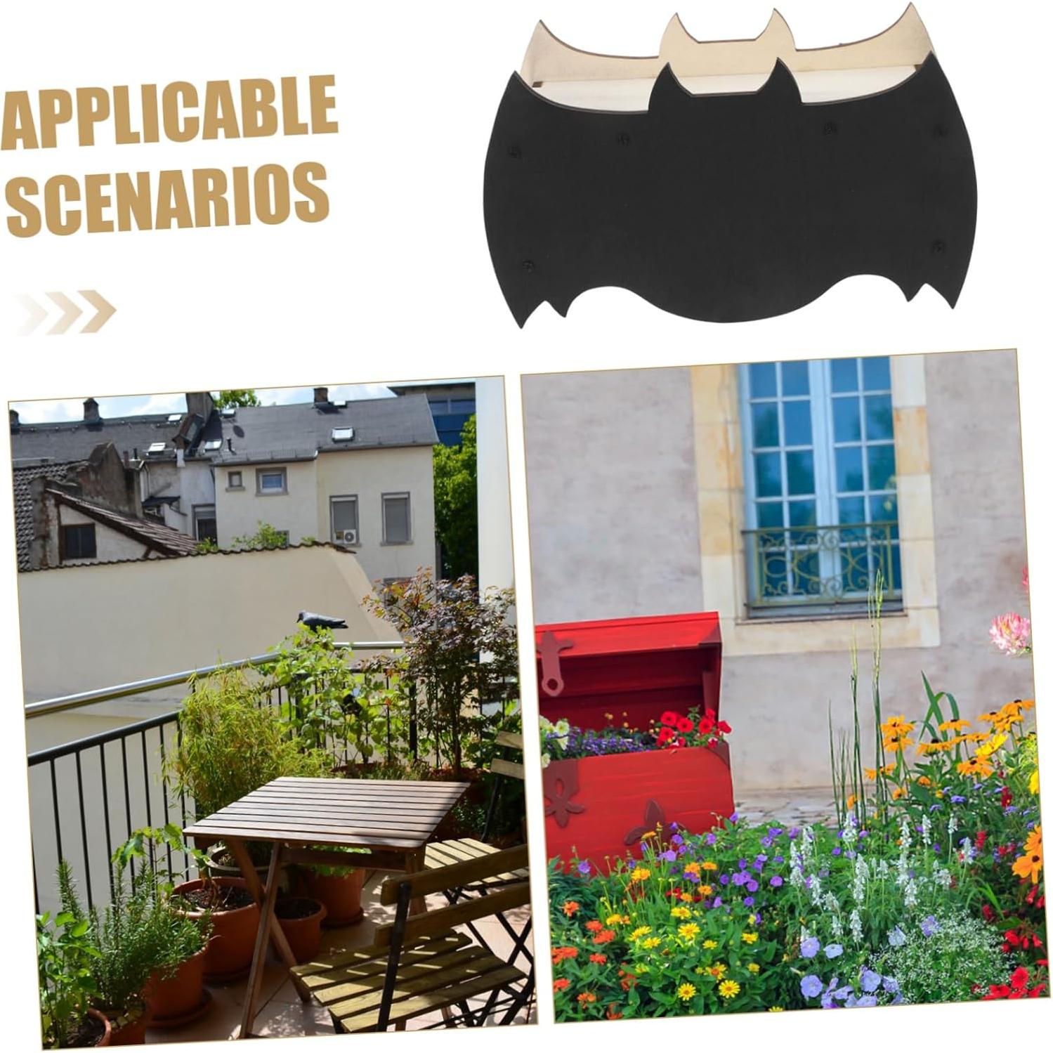 Casa de Murciélagos de Madera STOBAZA Refugio Jardín 12.9x22.5cm