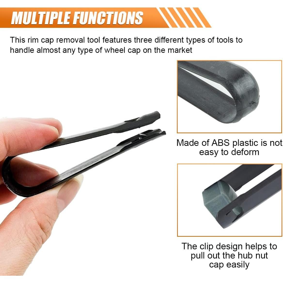 Juego de Herramientas LHDOS para Retirar Tapas de Rueda 3 Pzas
