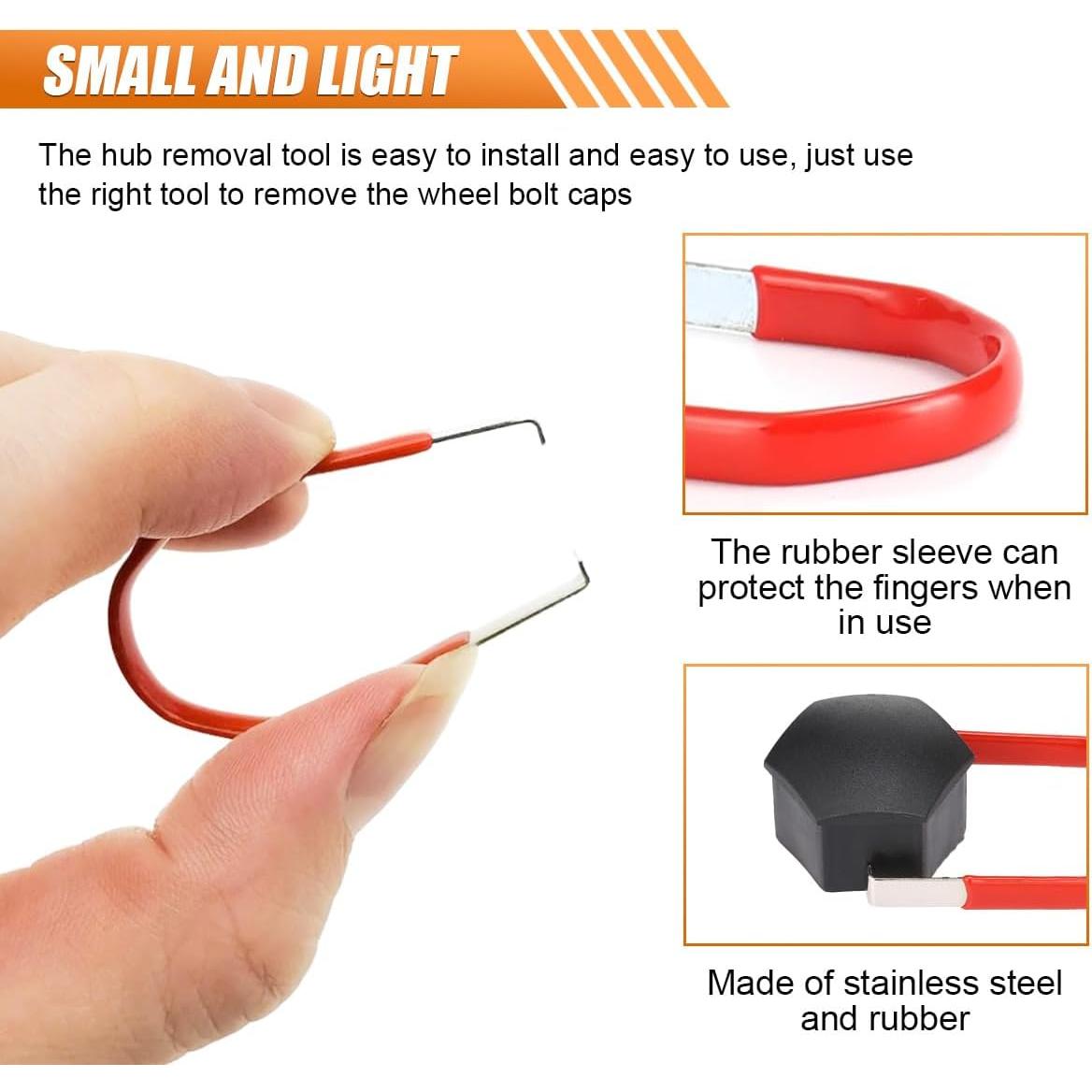 Juego de Herramientas LHDOS para Retirar Tapas de Rueda 3 Pzas