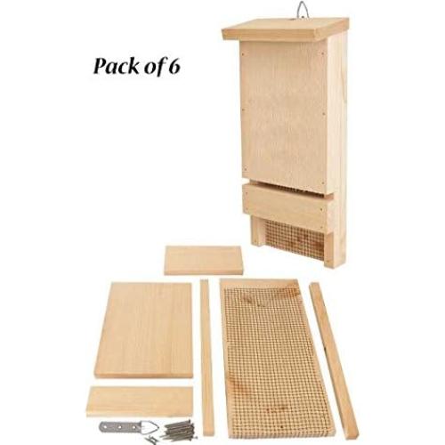 Paquete de 6 Kits de Manualidades para Niños Coveside - Casas para Murciélagos de Madera