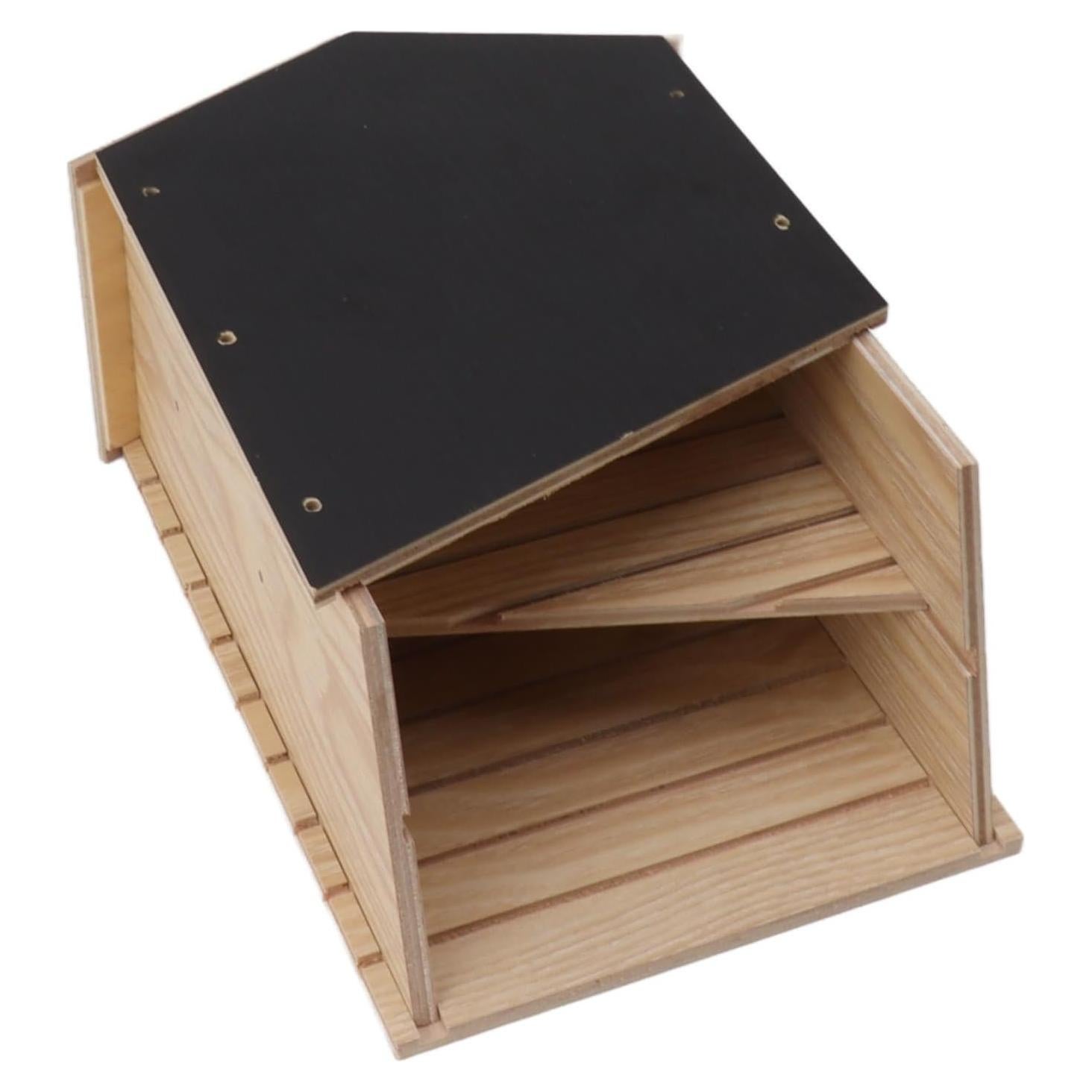 Casa de Murciélagos de Madera Haofy Doble Cámara 14.5x22.7cm