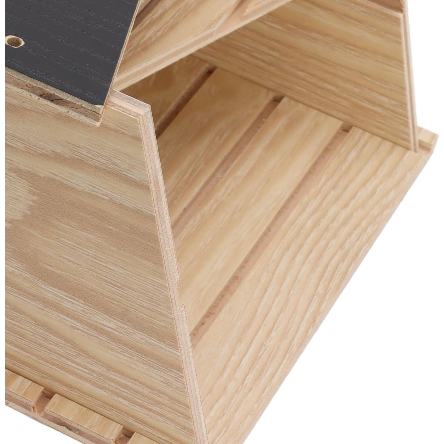 Casa de Murciélagos de Madera Haofy Doble Cámara 14.5x22.7cm