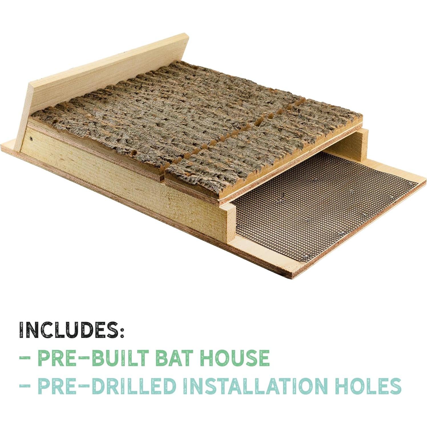 Casa de Murciélagos de Madera Tío Dunkel 60 cm Aprobada OBC