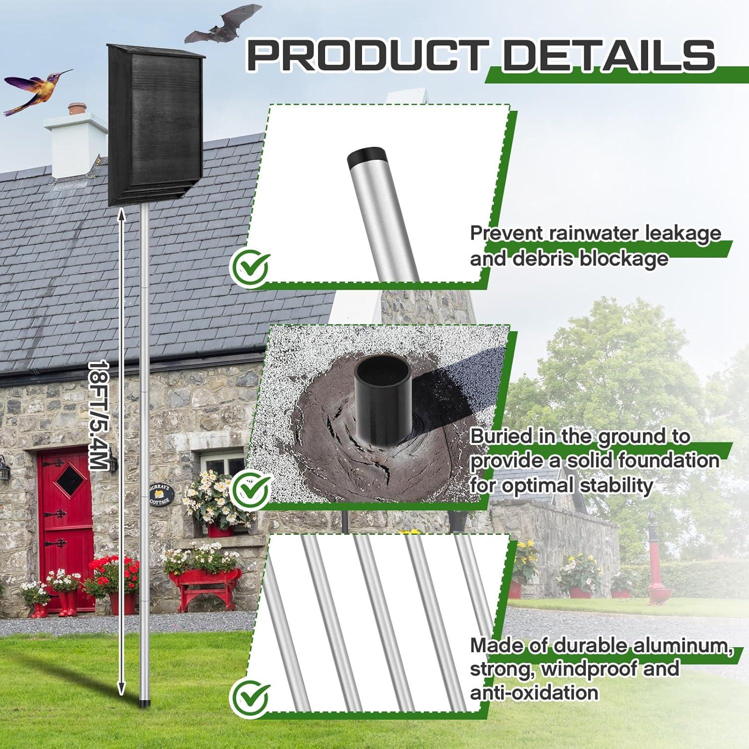 Casa de Pájaro para Golondrinas Moradas Yaocom 5.4m con Poste