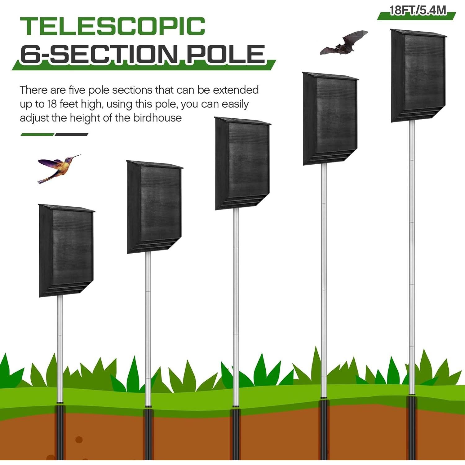 Casa de Pájaro para Golondrinas Moradas Yaocom 5.4m con Poste