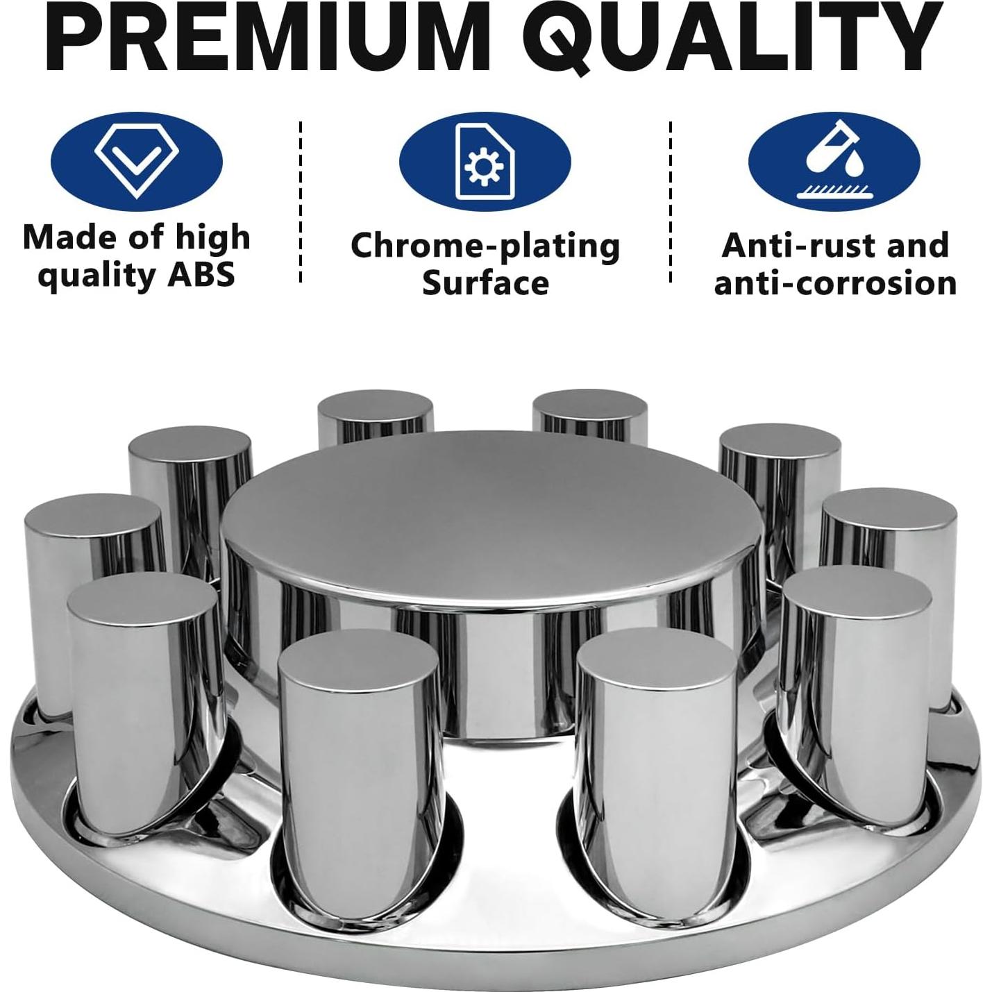 Juego de Cubiertas de Eje Plano Cilíndrico 2 Frontal Cromo 33mm