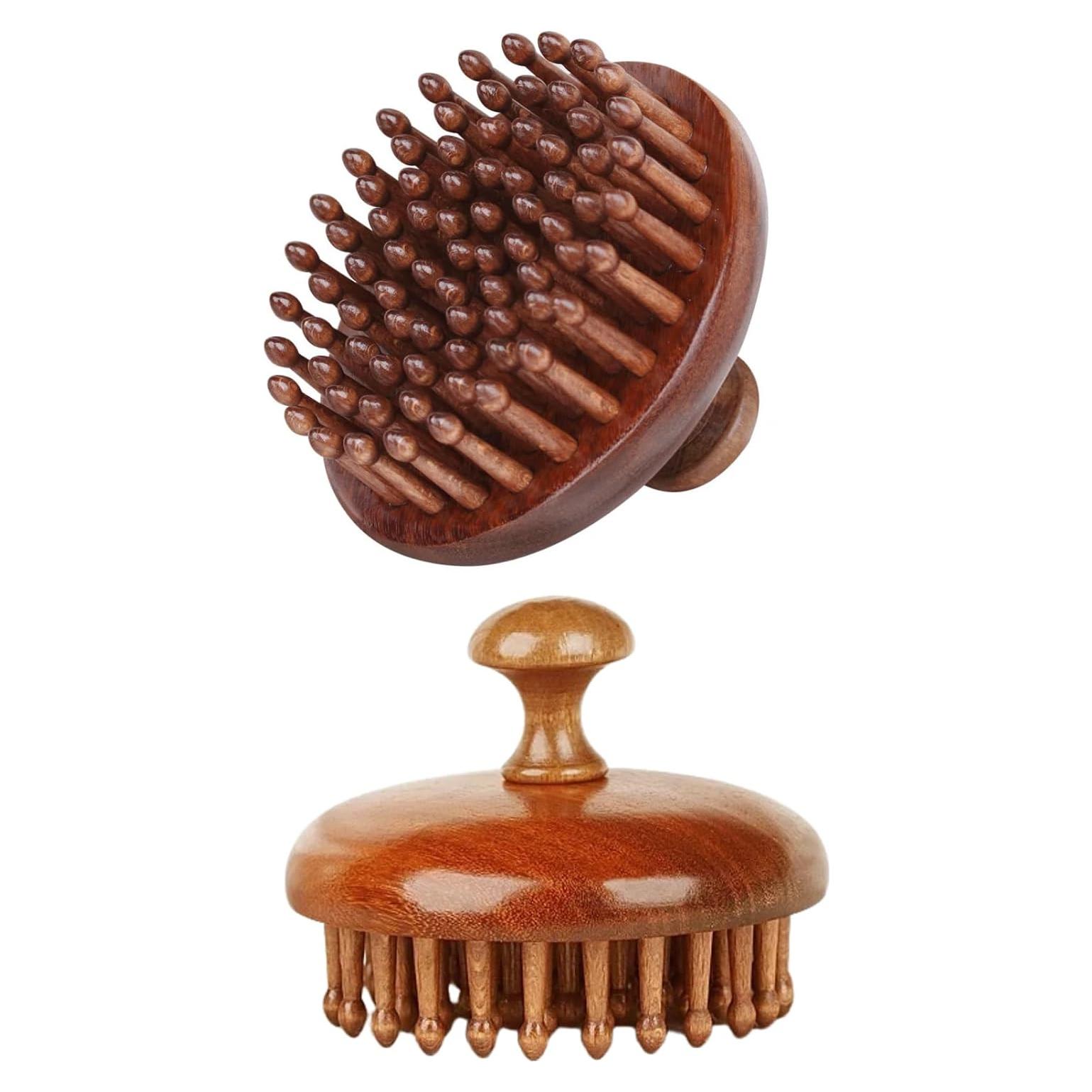 Peine de Masaje de Madera Sanlusan para Crecimiento del Cabello