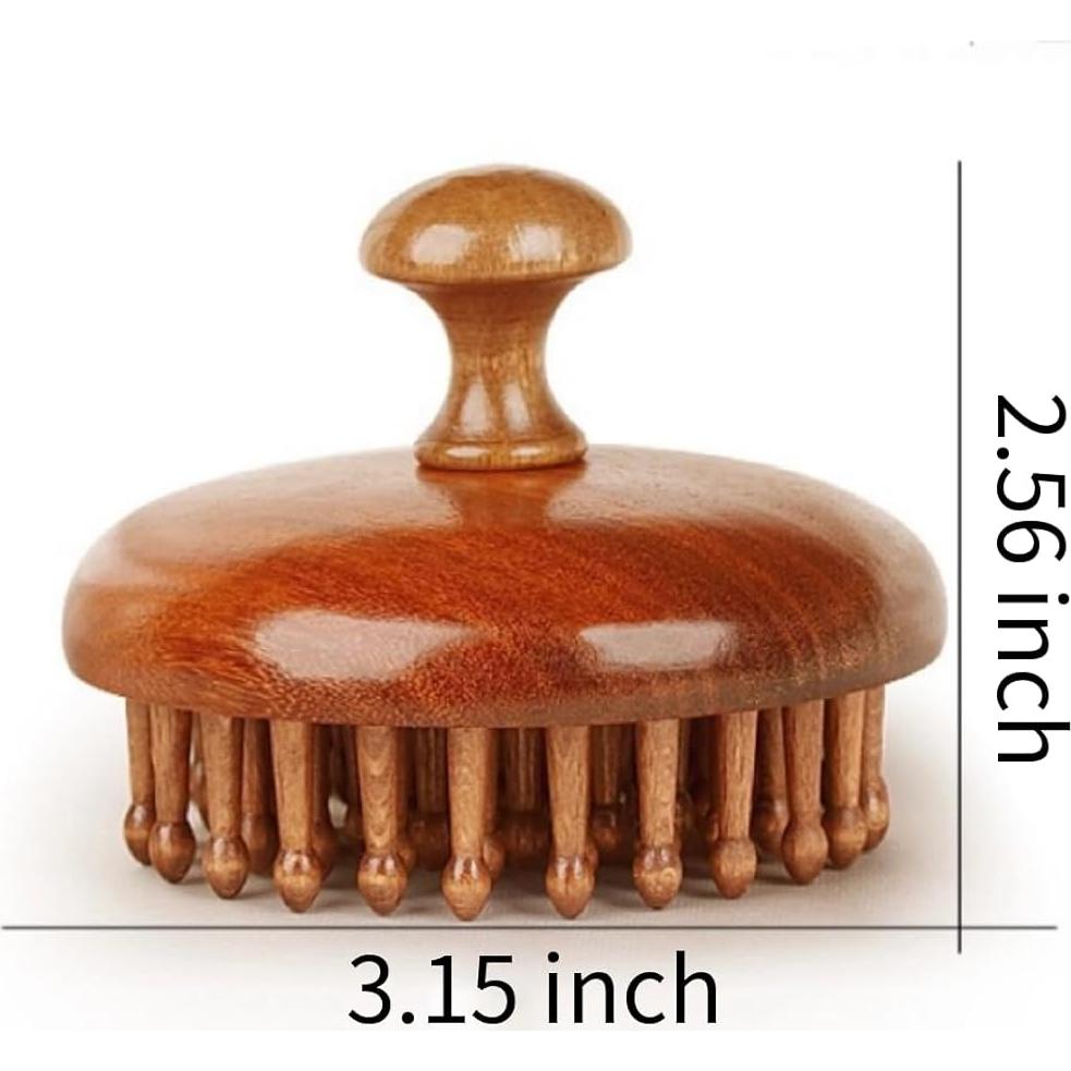 Peine de Masaje de Madera Sanlusan para Crecimiento del Cabello