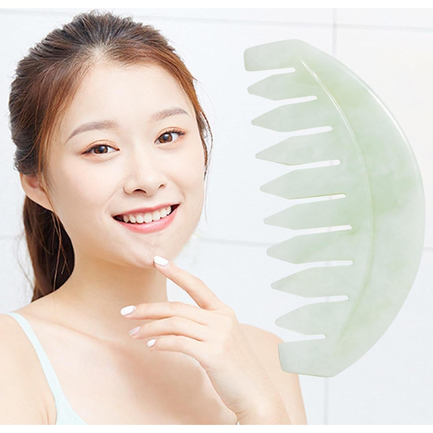 Masajeador de Cabeza de Jade Natural BoAn - 2 Pcs Multifuncional