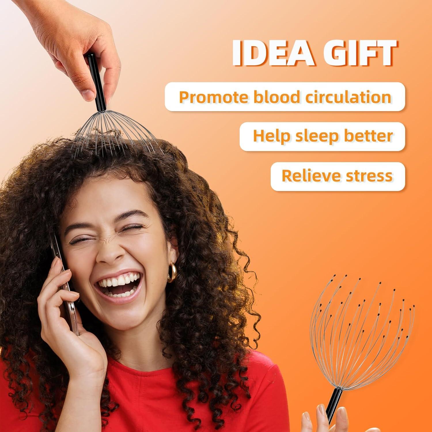 Masajeador de Cabeza YEZY 28 Dedos y Rascaespaldas Negro