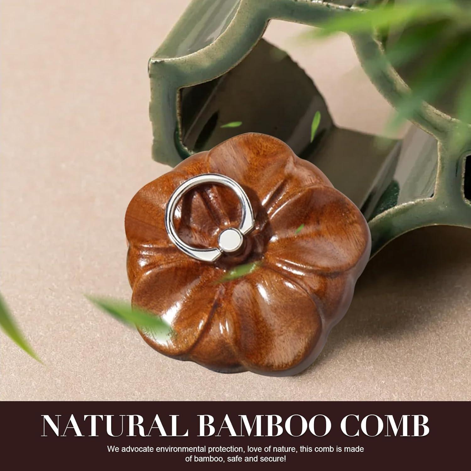 Cepillo de Masaje de Cuero Cabelludo de Bambú Natural