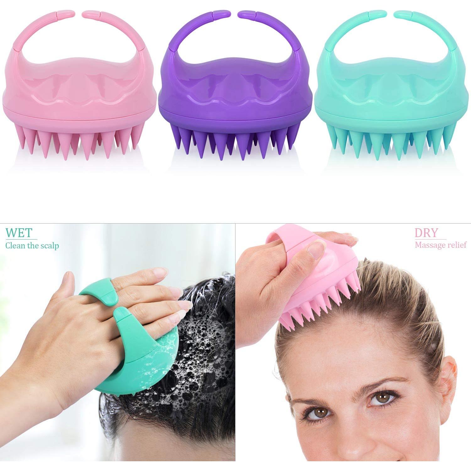 Cepillo de Champú Exfoliante BTYMS Multicolor 3 Pcs