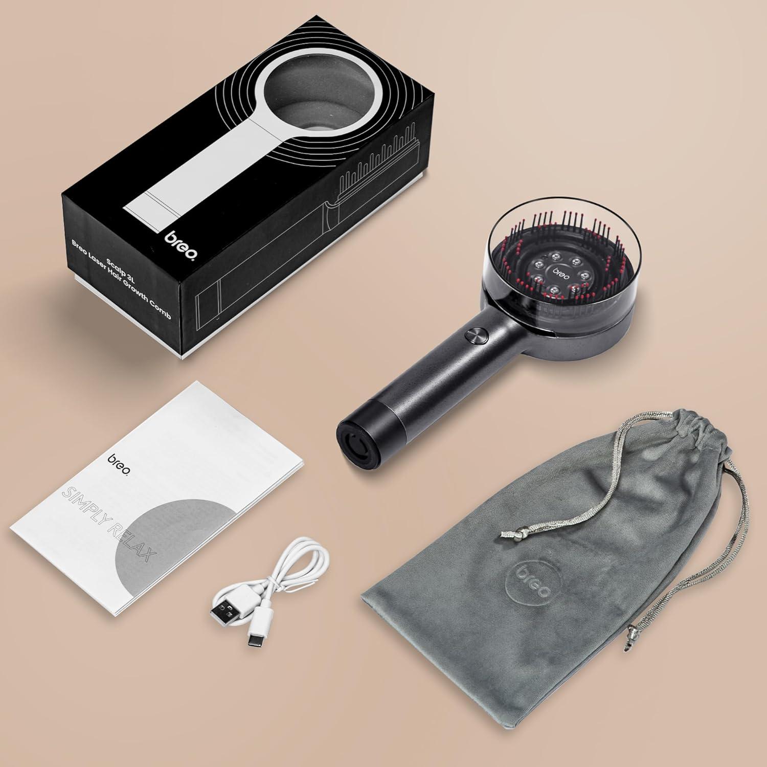Peine Láser Breo Scalp 3L para Crecimiento del Cabello