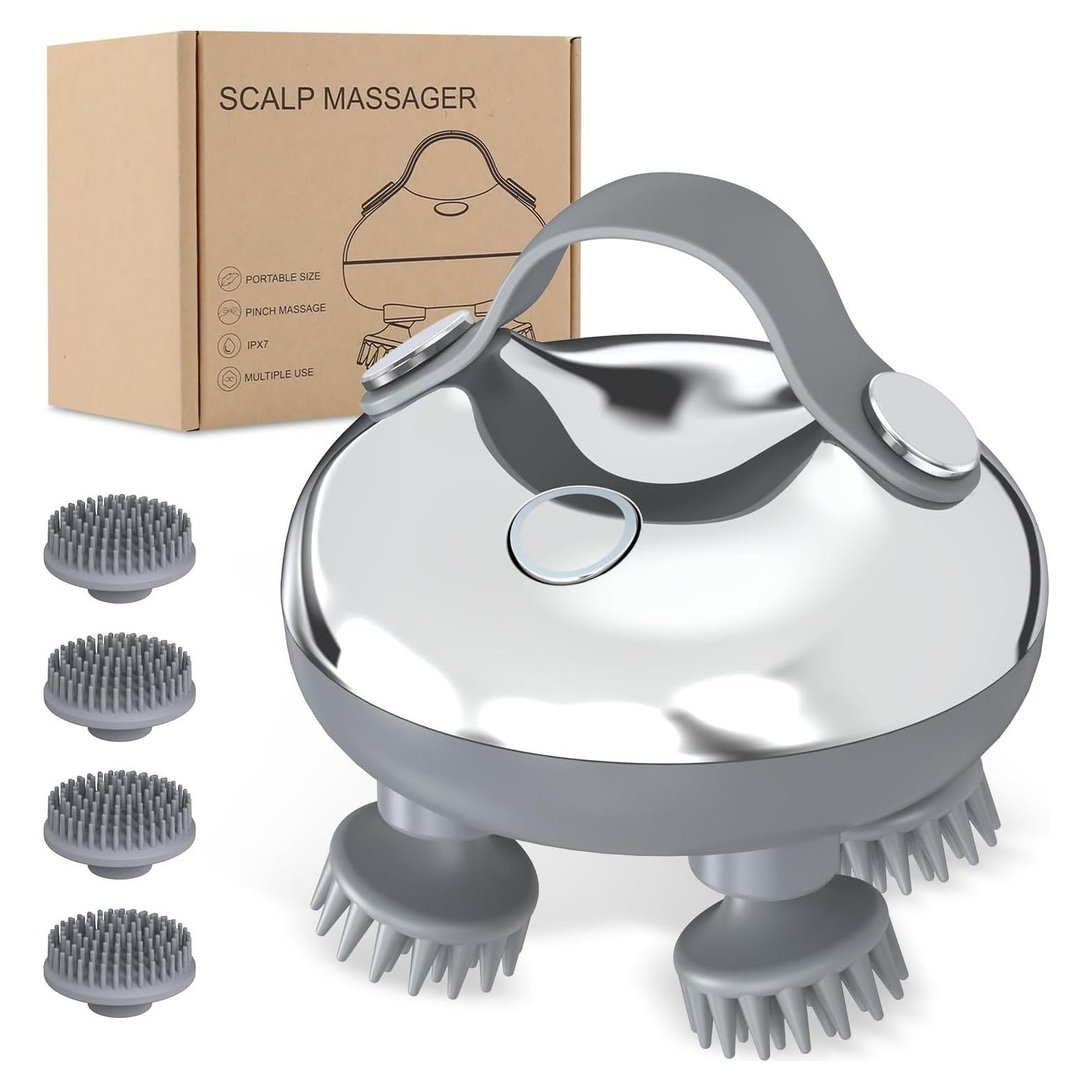 Masajeador Eléctrico de Cuero Cabelludo AMIR Recargable 100 Nodos