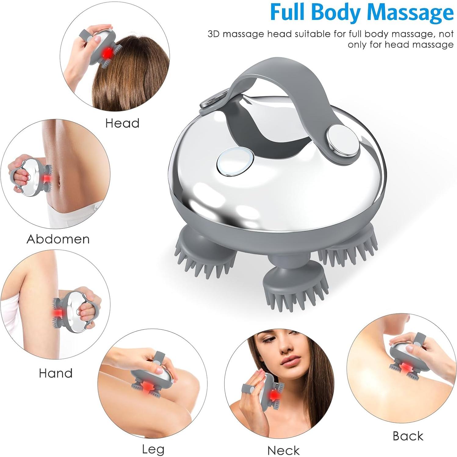 Masajeador Eléctrico de Cuero Cabelludo AMIR Recargable 100 Nodos