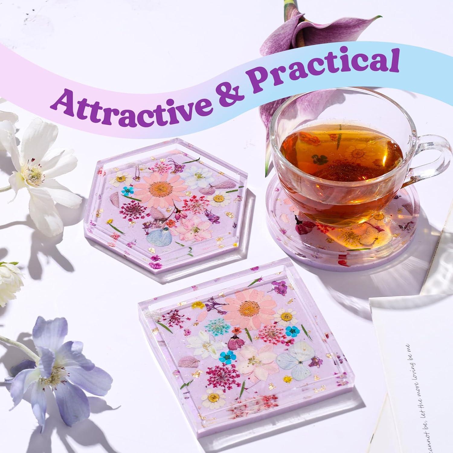 Kit de Posavasos de Resina Epóxica LET'S RESIN 16oz DIY