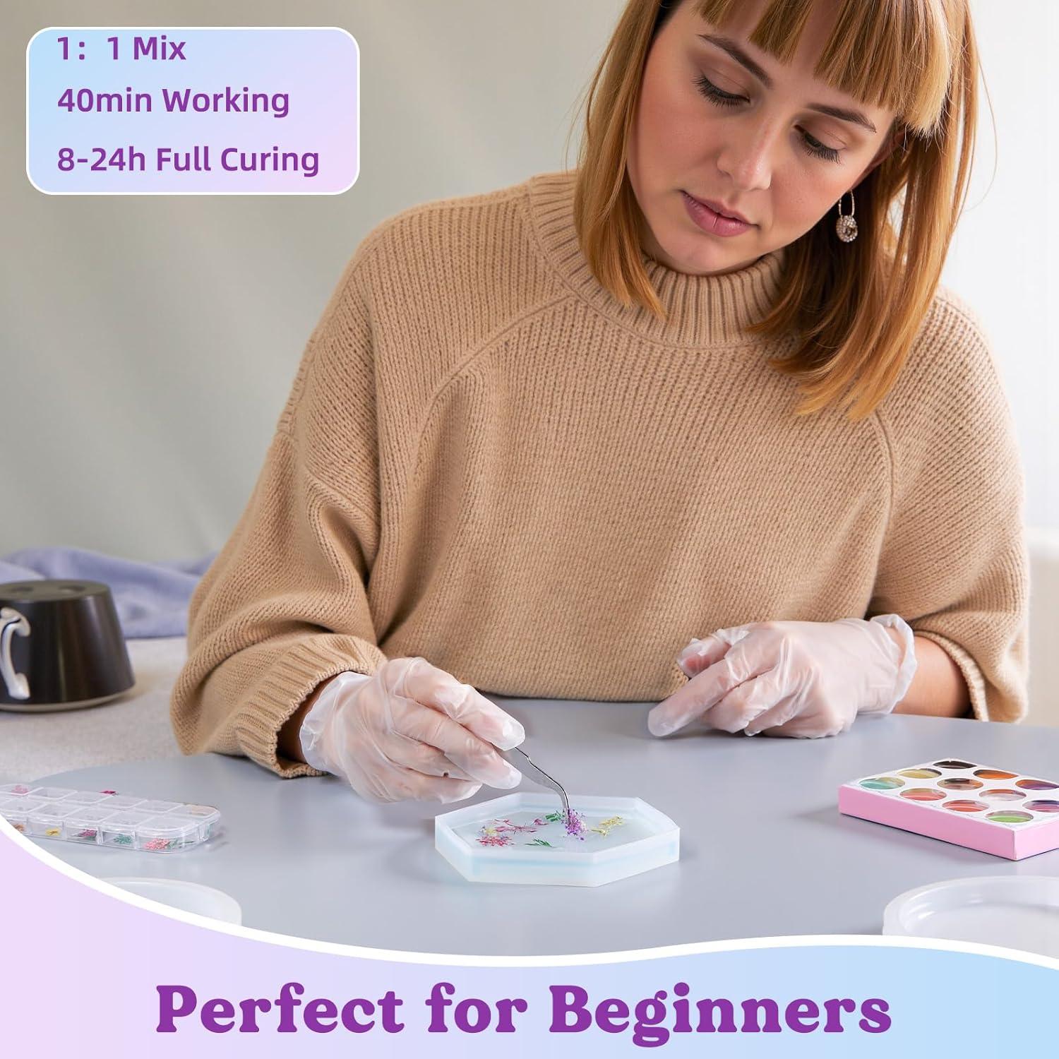 Kit de Posavasos de Resina Epóxica LET'S RESIN 16oz DIY