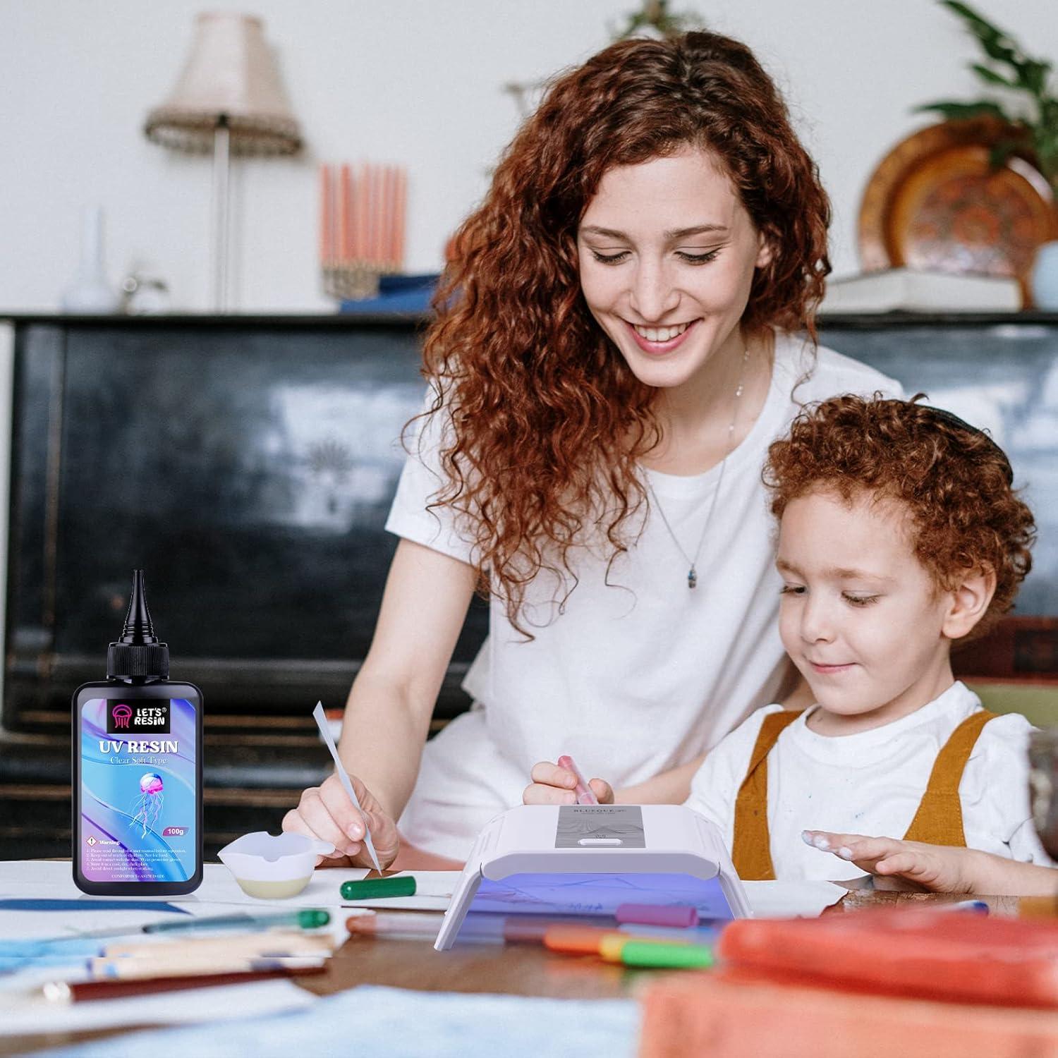 Resina UV Suave LET'S RESIN 100g Cristal Claro Flexible