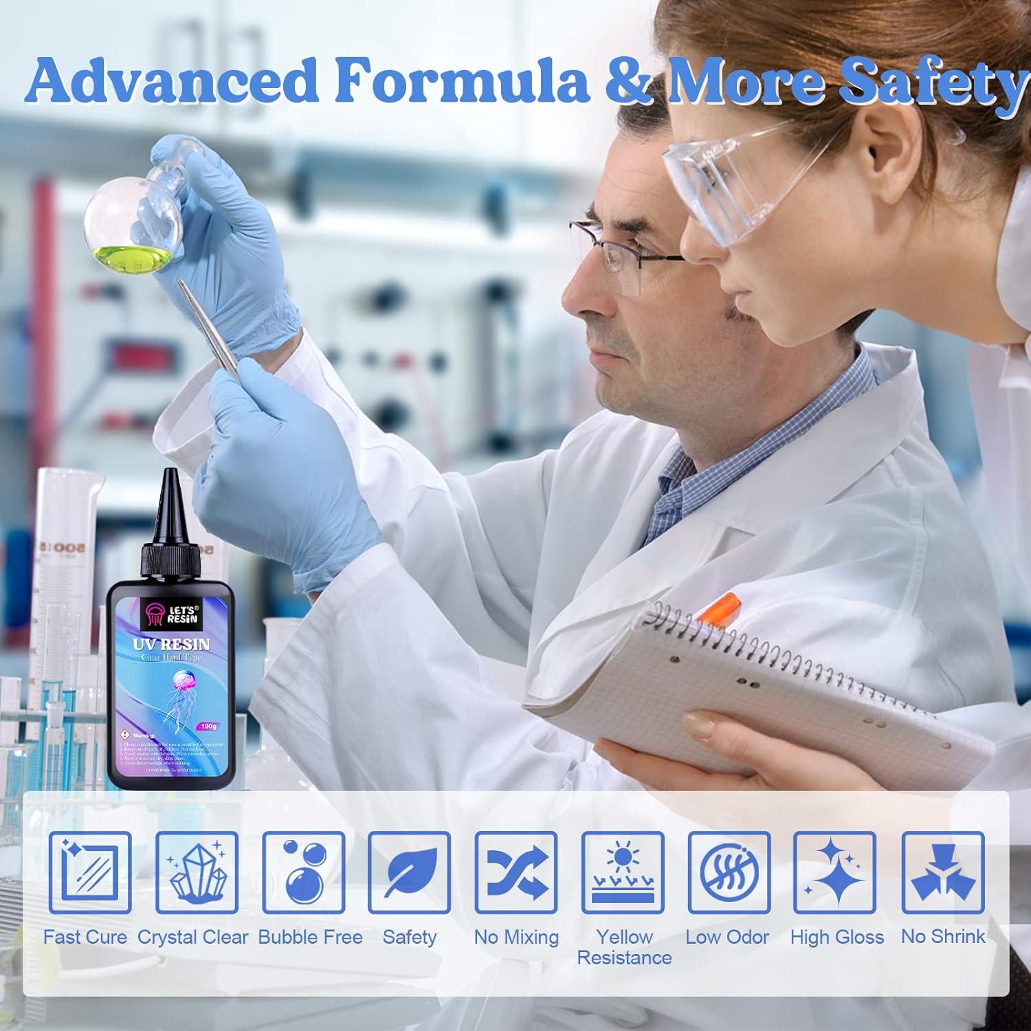 Resina UV LET'S RESIN 200g Cristal Claro Baja Viscosidad