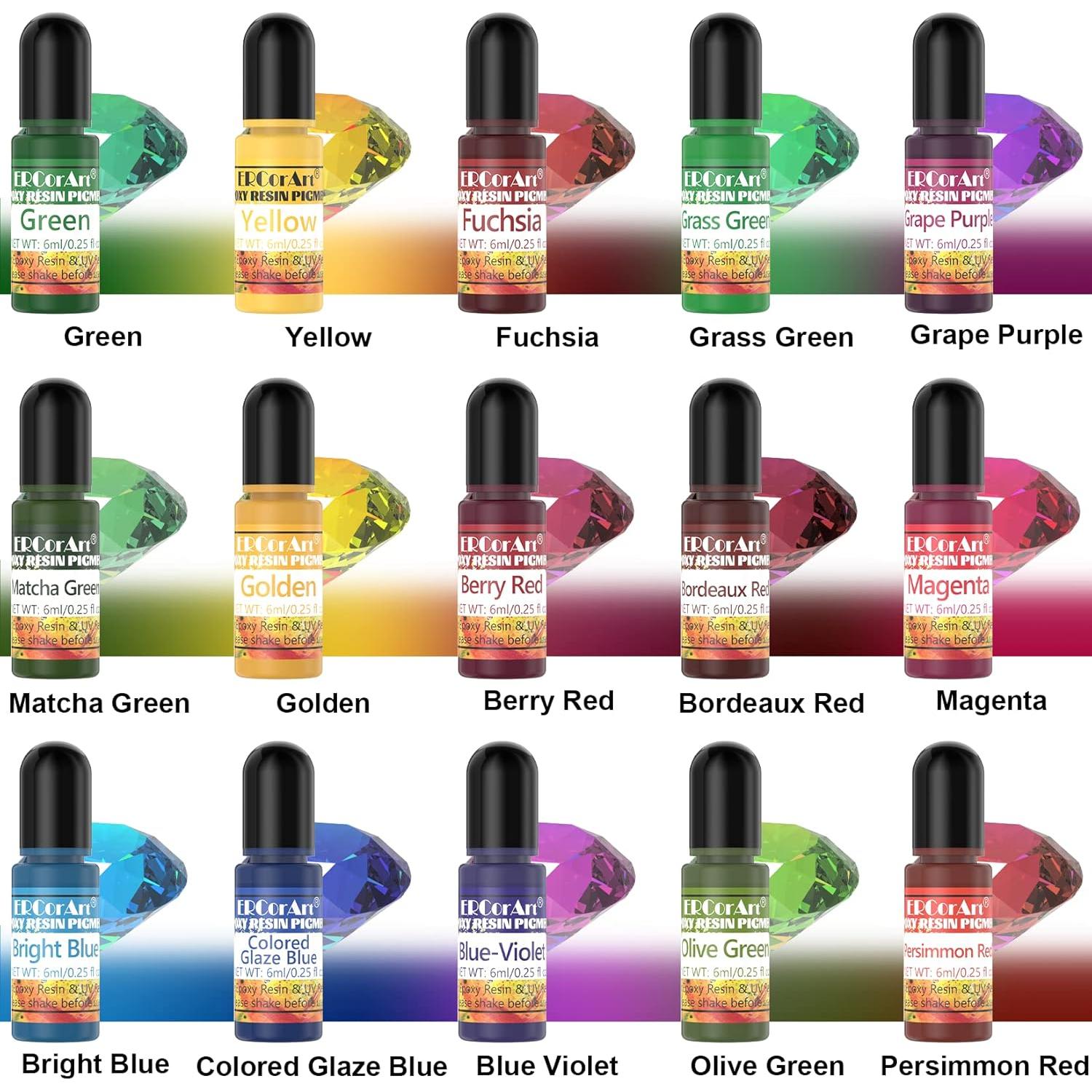 Set de Pigmentos de Resina Epóxica ERCorArt - 30 Colores 7.09 g