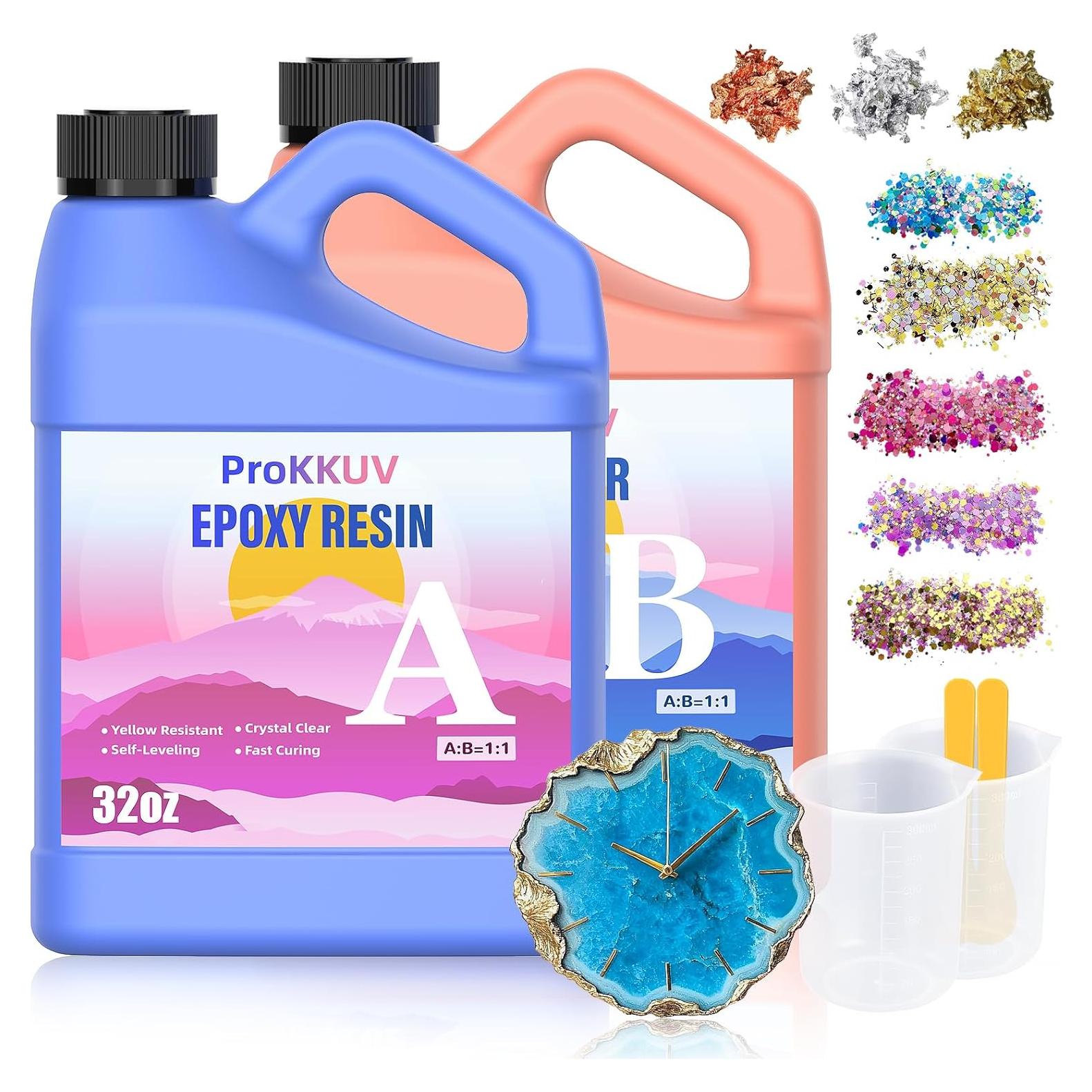 Kit de Resina Epóxica ProKKUV 64Oz Cristalina Libre de Burbujas